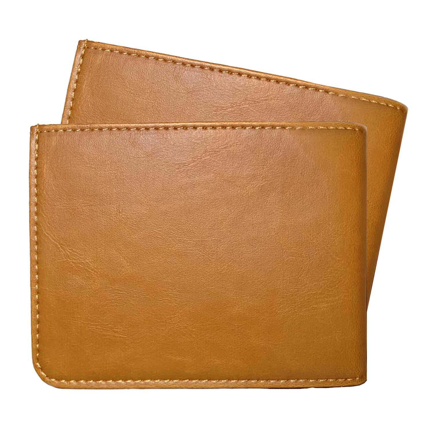 Napal Swiss Set of 2 Top Leather RFID Credit Card Wallet Magic Slim Wallets for Men (Yellow)