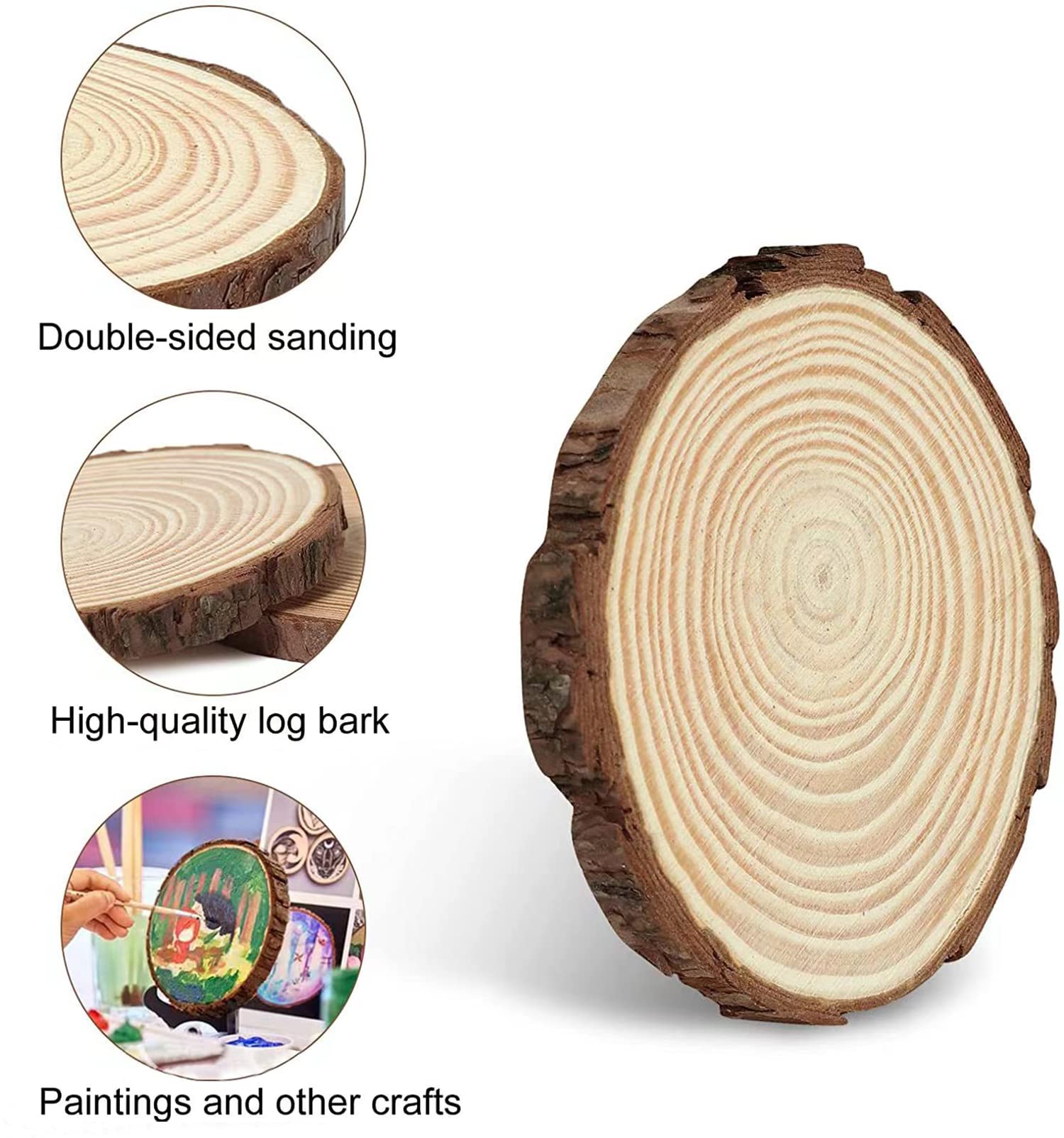 5 Anelli In Legno Di Bambù Da 20 Cm - Per Fai Da Te, Acchiappasogni, Ghirlande | Decorazioni Artigianali - Foto 7