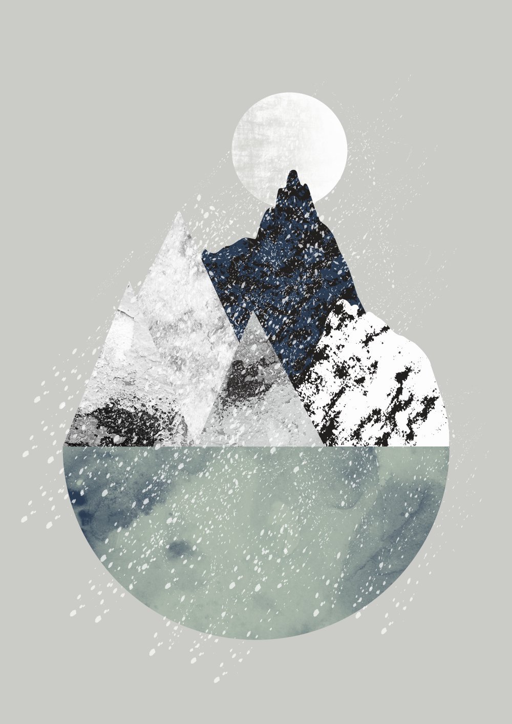Winter Earth - Giclée art print by FLATOWL