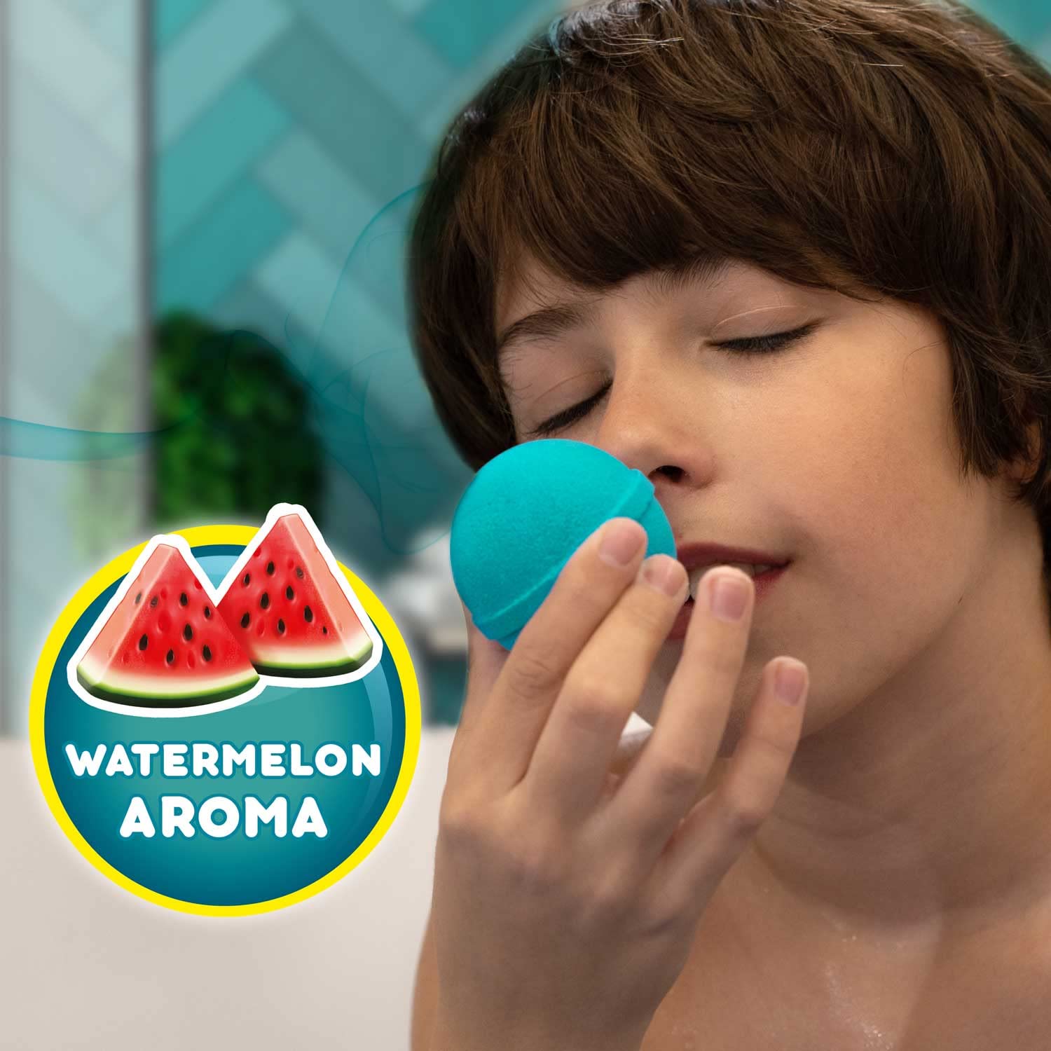 INKEE Fun Beach | Zestaw 3 Bomb do Kąpieli dla Dzieci z Figurkami Hipopotama, 3x Kule do Kąpieli z Niespodzianką, Aromat Arbuza, z Masłem Mango