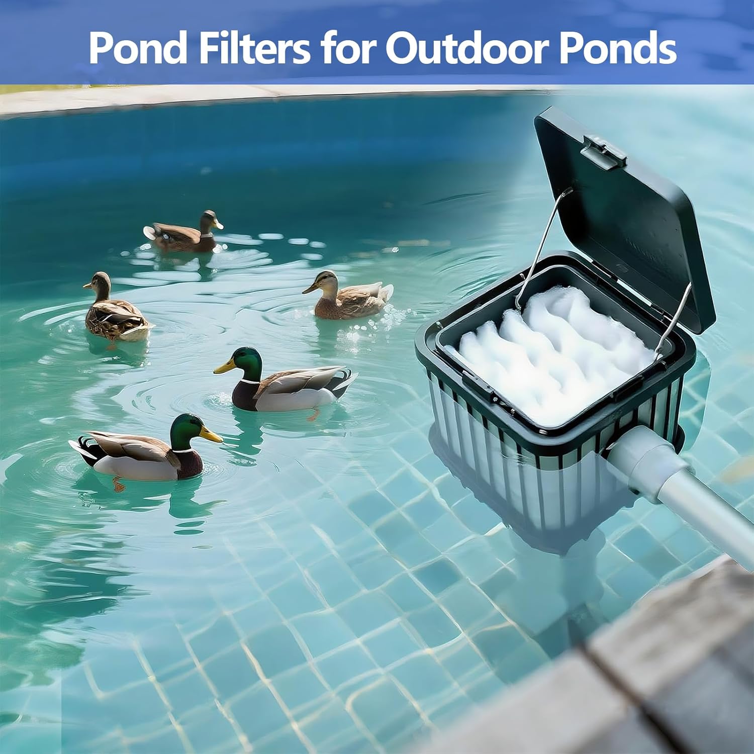 Classic Koi Pond Filter Pad, 18” x 72" Thick Aquarium Filter Floss Reusable Cut to Fit Aquarium Media Pad for Outdoor Koi Ponds, Aquariums, Fish-Safe Polyester Material