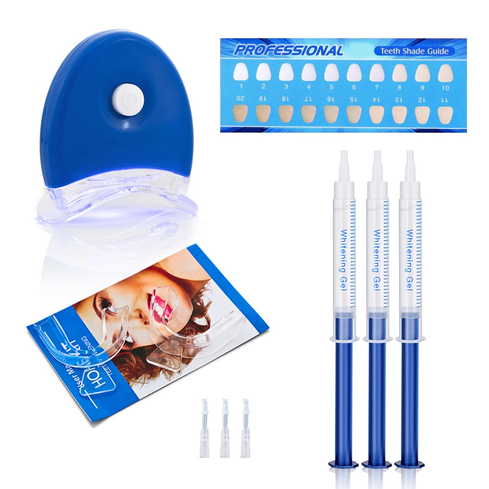 Buy Teeth Whitening Kit, 3×3ml Whitening Gel with Professional LED