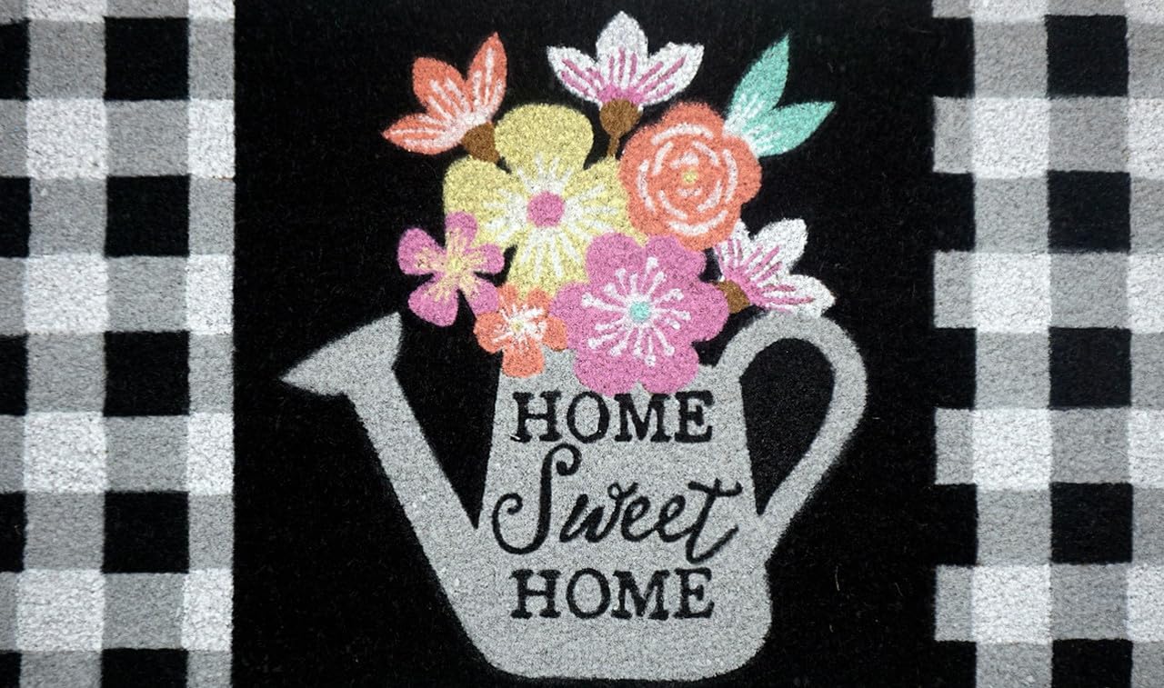 Briarwood Lane Colorful Watering Can Spring Natural Fiber Coir Doormat