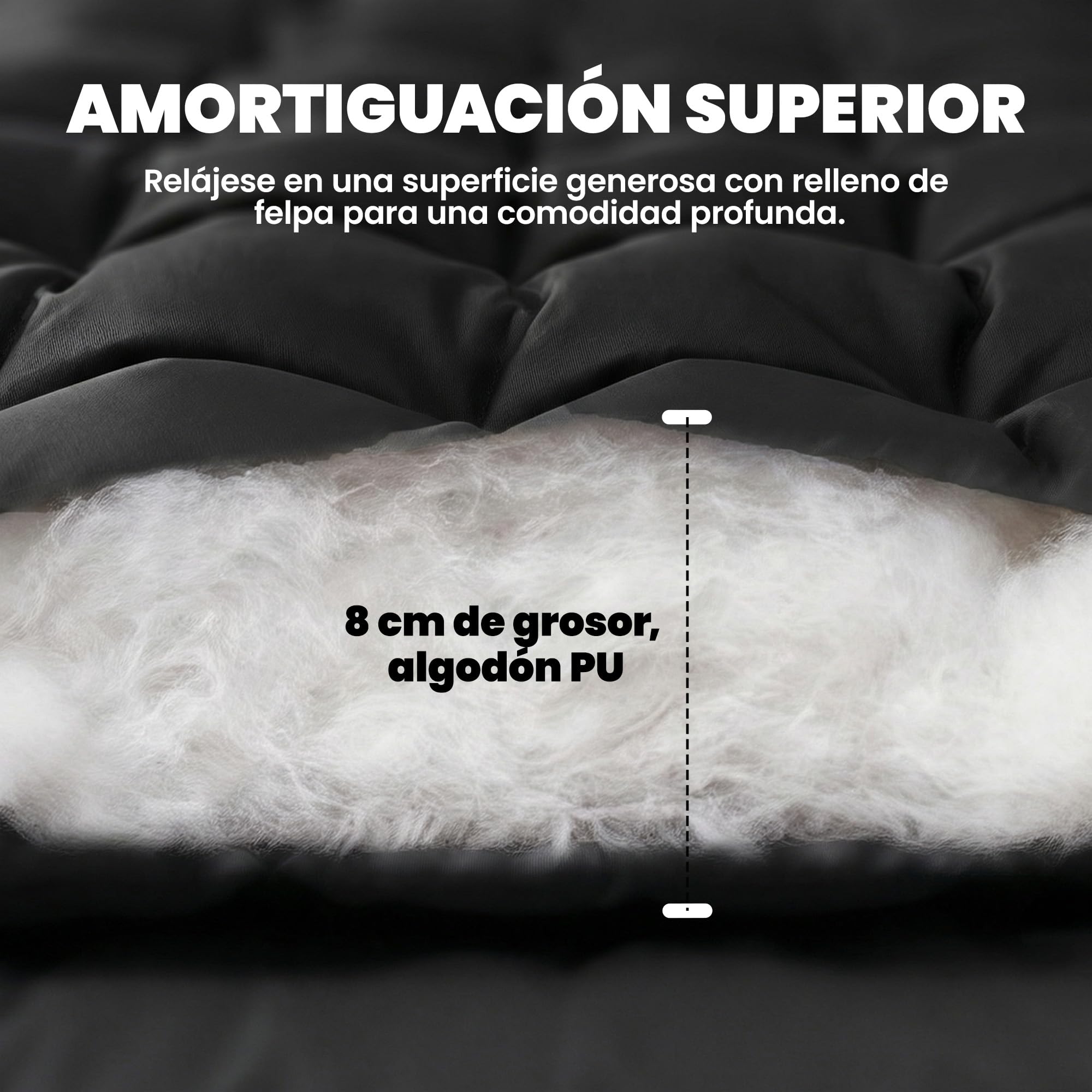 Outsunny Esterilla de Camping Plegable, Colchoneta de Camping Portátil con Correas, Antideslizante, Grosor 8 cm, para Cama de Camping, Tienda, Viajes