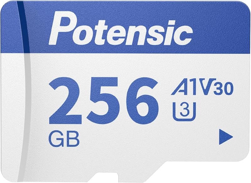 Tarjeta de Memoria Potensic de 256GB para Drones, A1, U3, V30, Velocidad de Lectura de hasta 100 MB/s