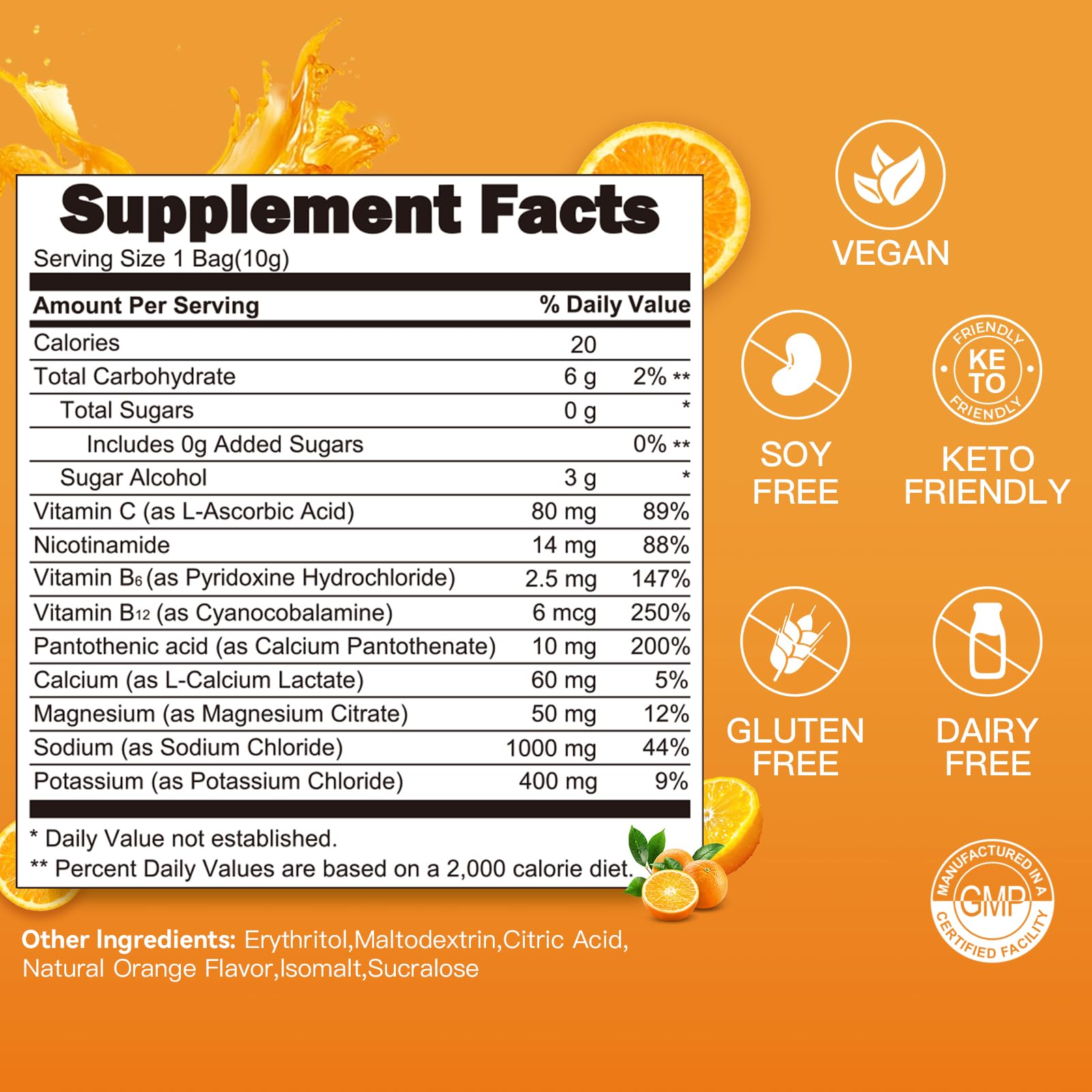 Zero Sugar High Sodium Electrolyte Powder Packets for Superior Hydration — Amazon image 7