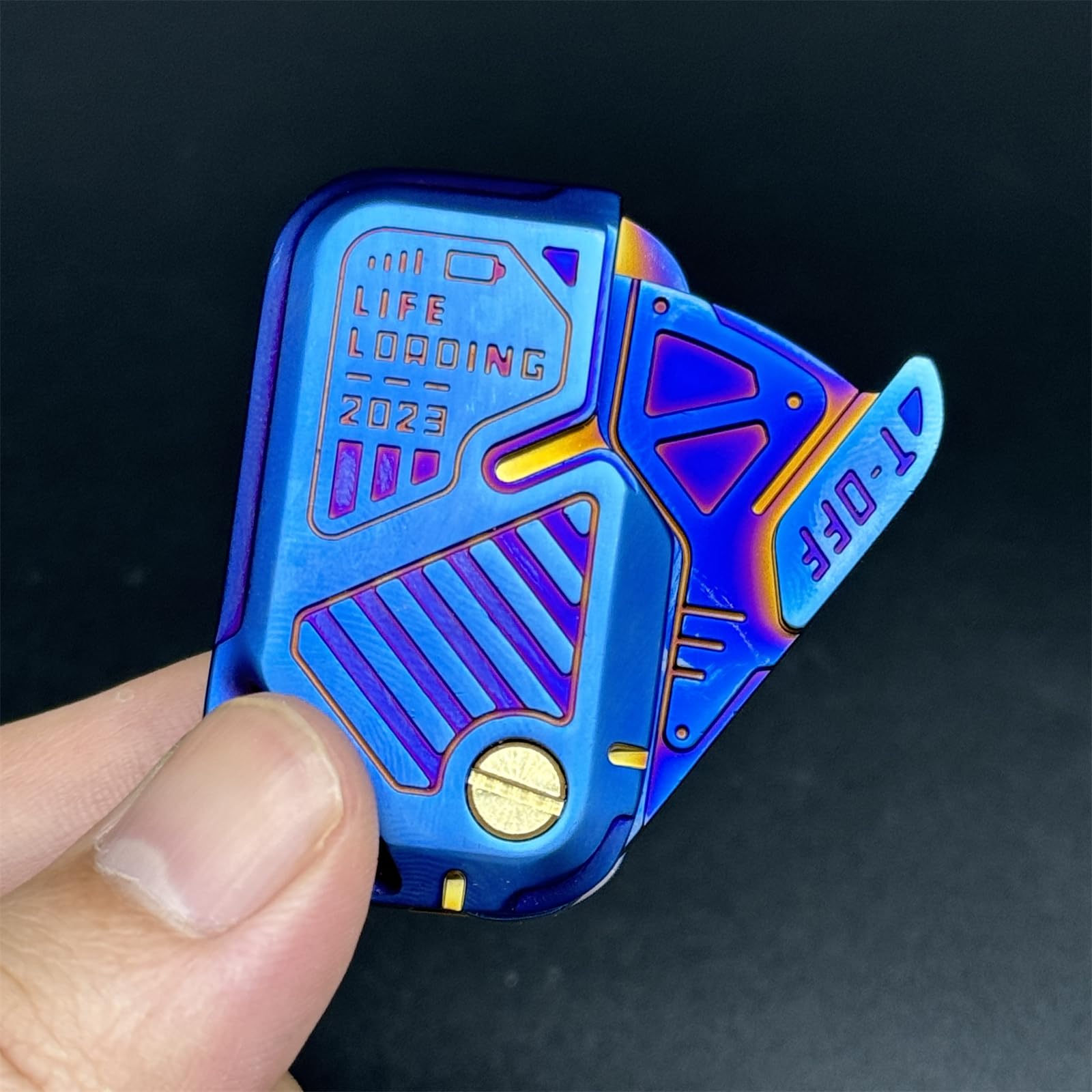 新品 希少品ブルー フィジェットトイ スライダー EDC Shark シャーク