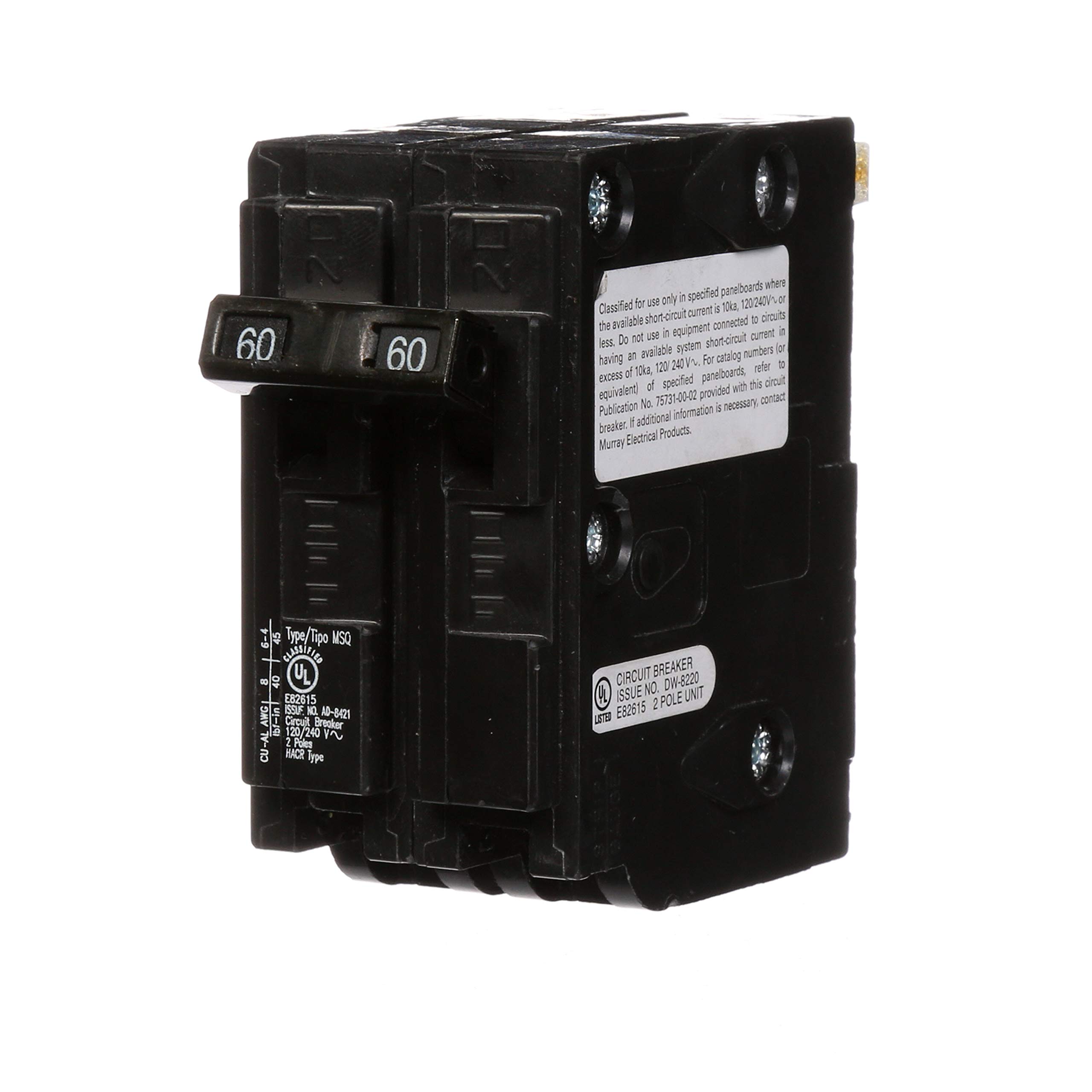 Murray MQ260 QO Replacement 60-Amp Double Pole Circuit Breaker