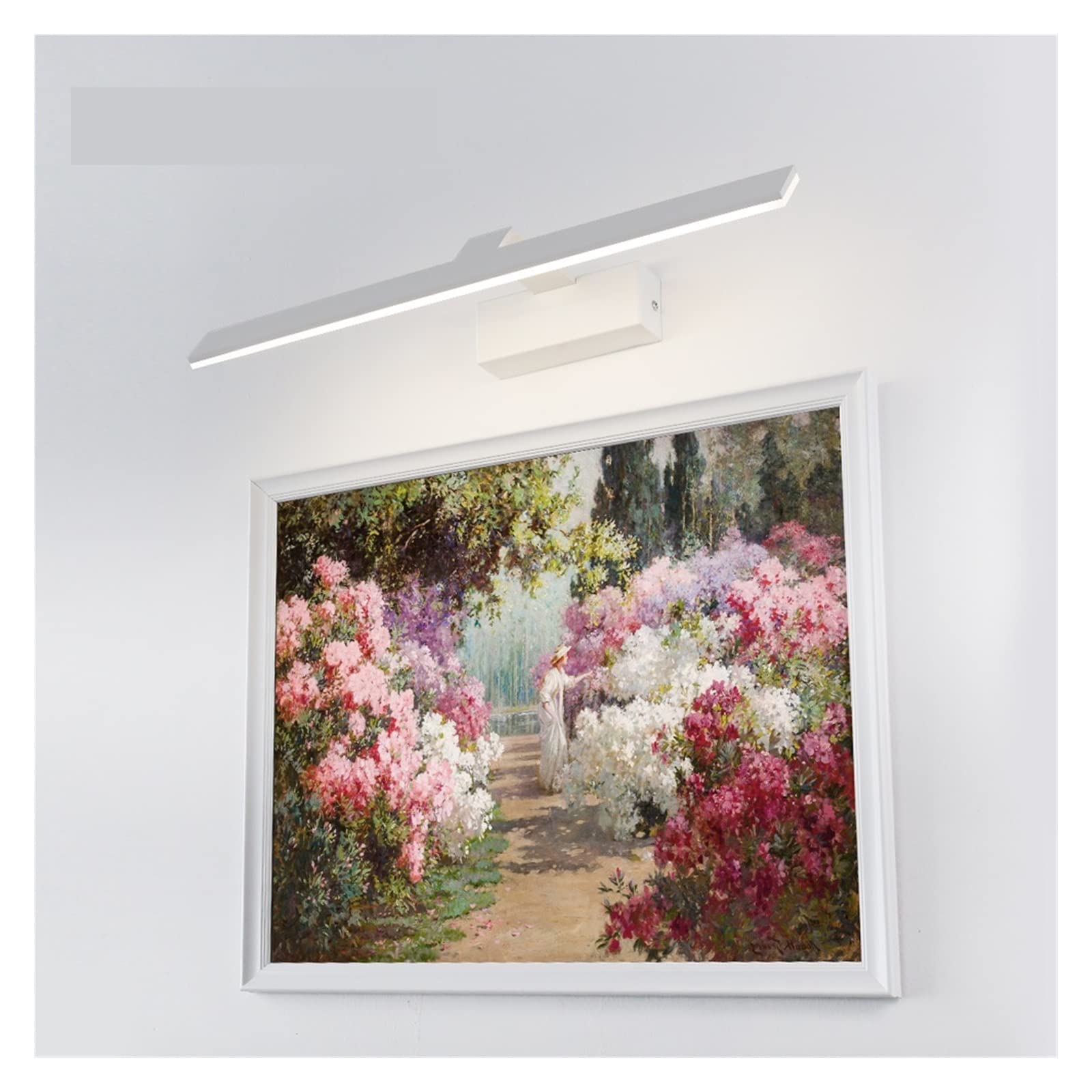Luces de cuadro para pared, Luz de pared Led, lámpara de pared de baño blanca y negra nórdica, 12W, 55CM, for interior, sala de estar, dormitorio, accesorio de iluminación de pared ,para cuadros,marco