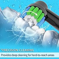 Vista 2 de Cabezales de repuesto para cepillo de dientes compatibles con Braun Oral-B, paquete de 8 cabezales de cepillo eléctrico profesionales para cabezales