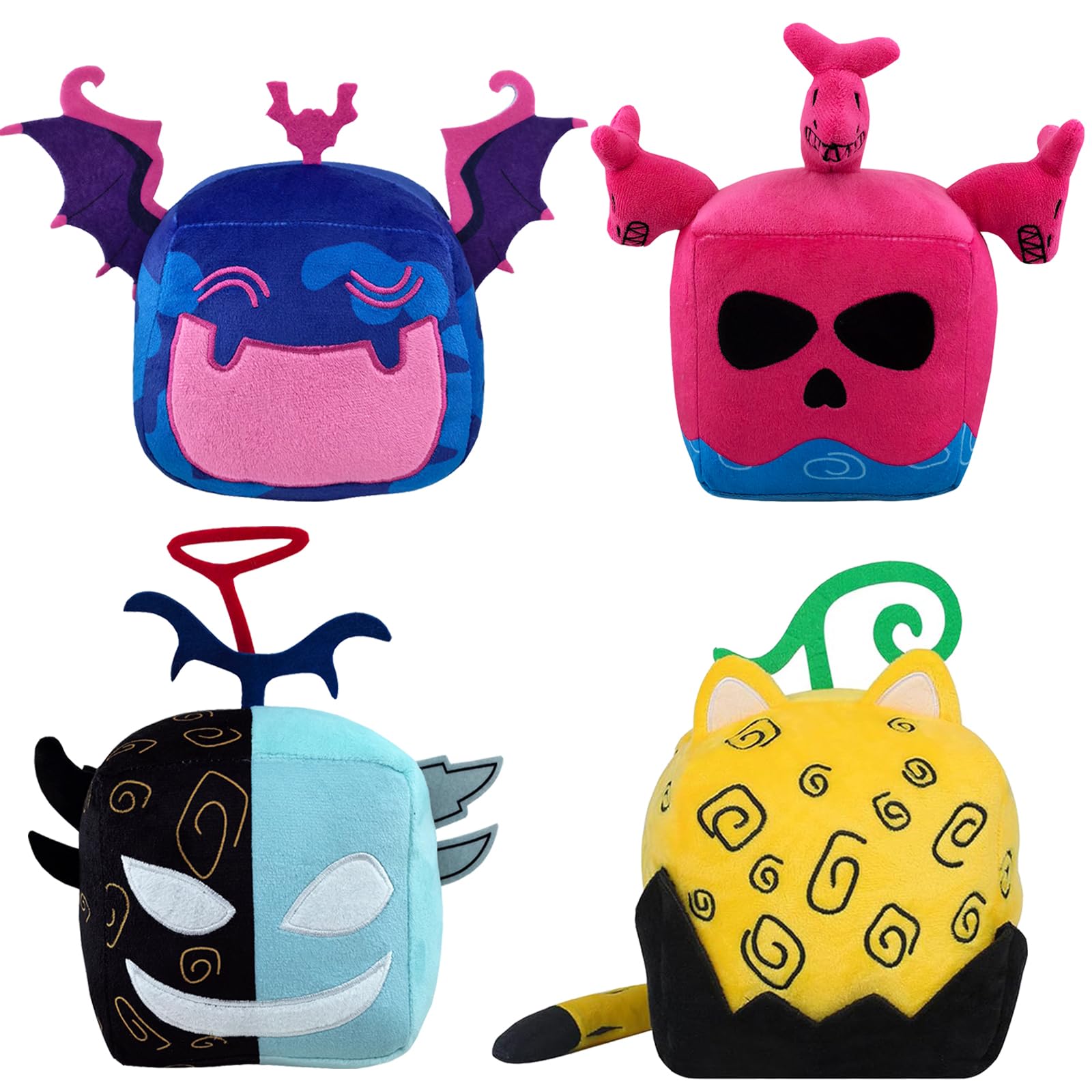 Zomgurd 4 Pcs Blox Fruits Plush Toys,The Shadow Leopard Venom