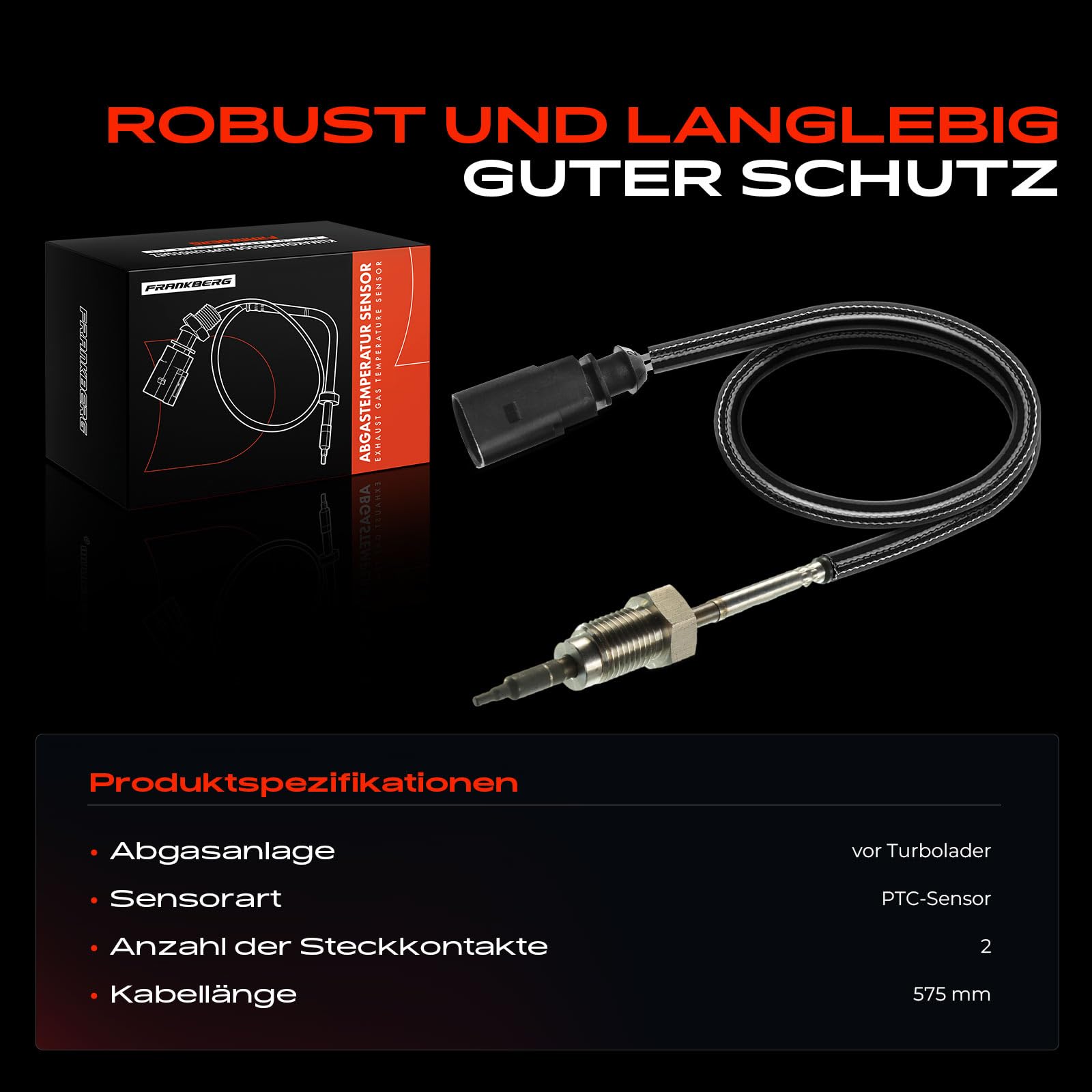 Capteur de température des gaz d'échappement avant turbo compresseur pour VW Transporter T5 2.0