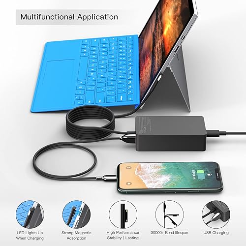 Miniatura 2 de Surface Book Surface Pro Cargador 65 W 15 V 4 A Fuente de adaptador de corriente CA para Microsoft Surface Book 2 Surface Pro 3456 Surface Go