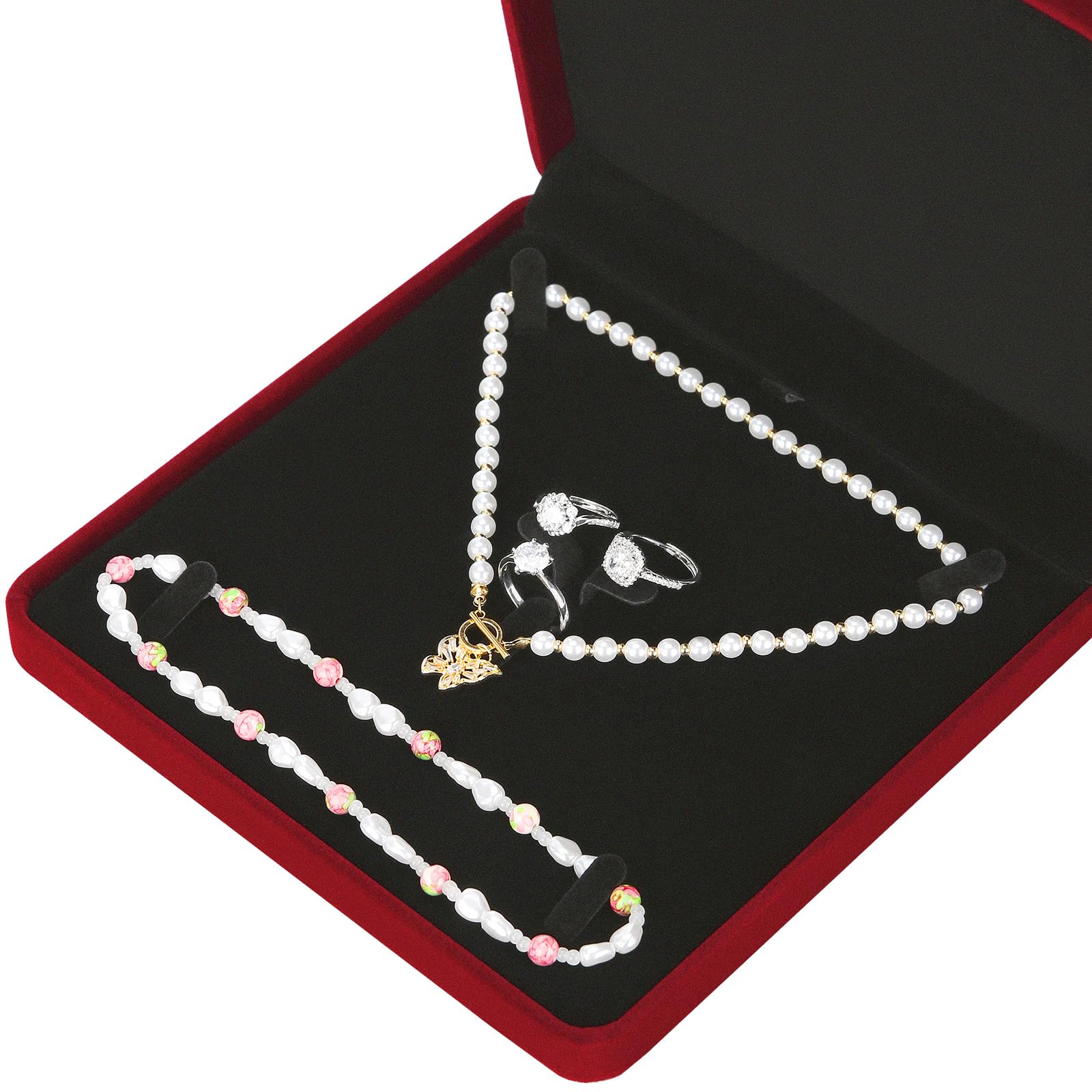 Amazon.com: LETURE Velvet Jewelry Set Box, Velvet Gift Box for