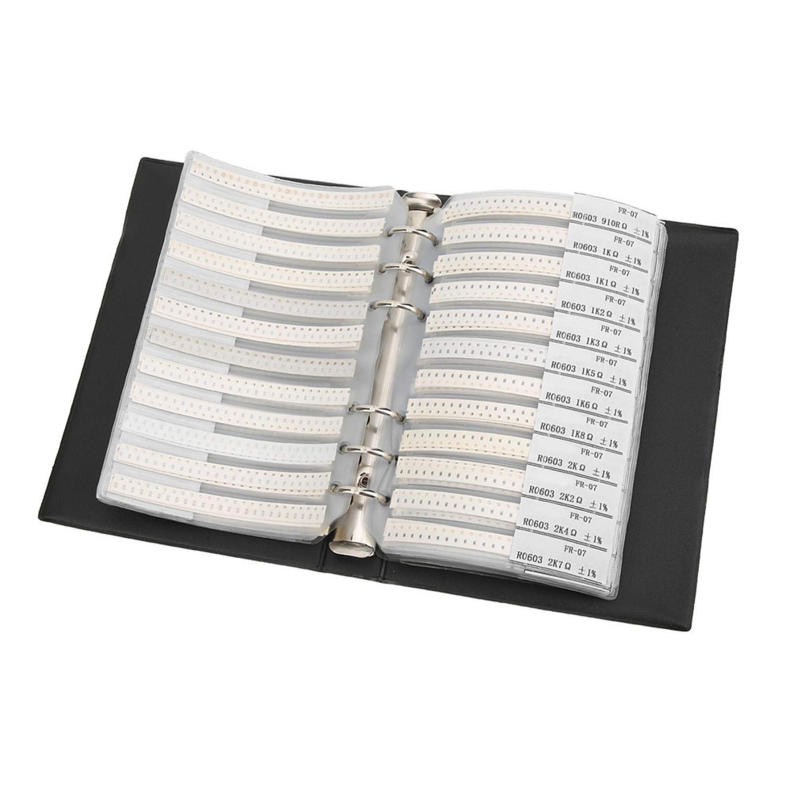 0603 Serie 170 Campioni di resistori Assortiti Confezione combinata, Kit di campioni di resistori, Kit di resistori Assortiti Campione di componenti elettronici Nero
