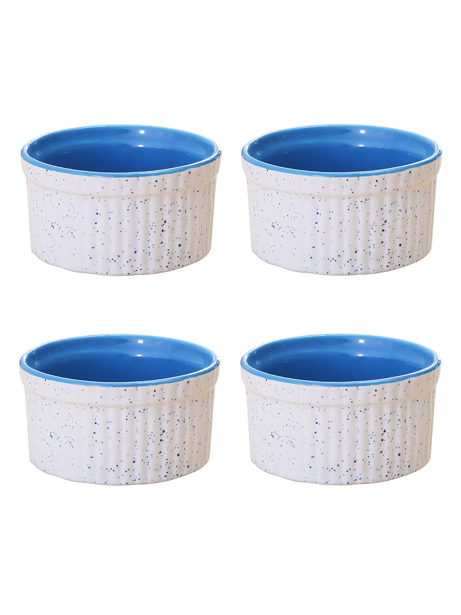 Buy Miah Décor- Ceramic Stoneware Handcrafted Brilliant Ramekin Dessert ...