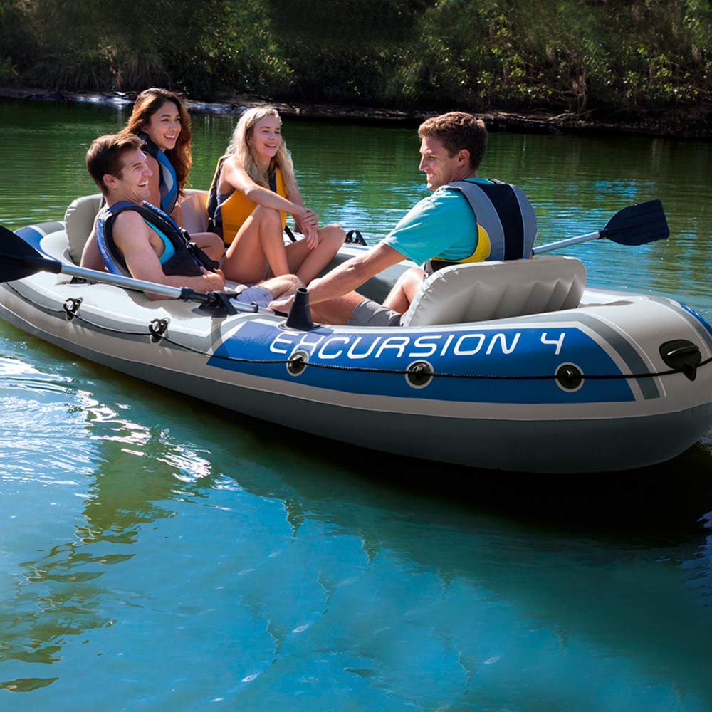 Intex Excursion 4 bateau Unisex-Youth, Gris, 315 x 165 x 43 cm