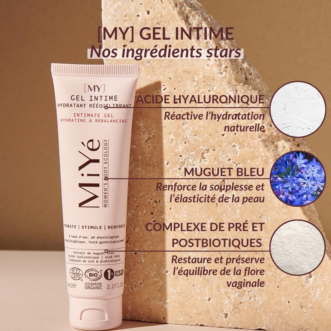 Pack gel intime + brume intime, anti-sècheresse intime & odeurs | Apaise, hydrate & préviens les inconforts intimes | Sans parfum, MiYé