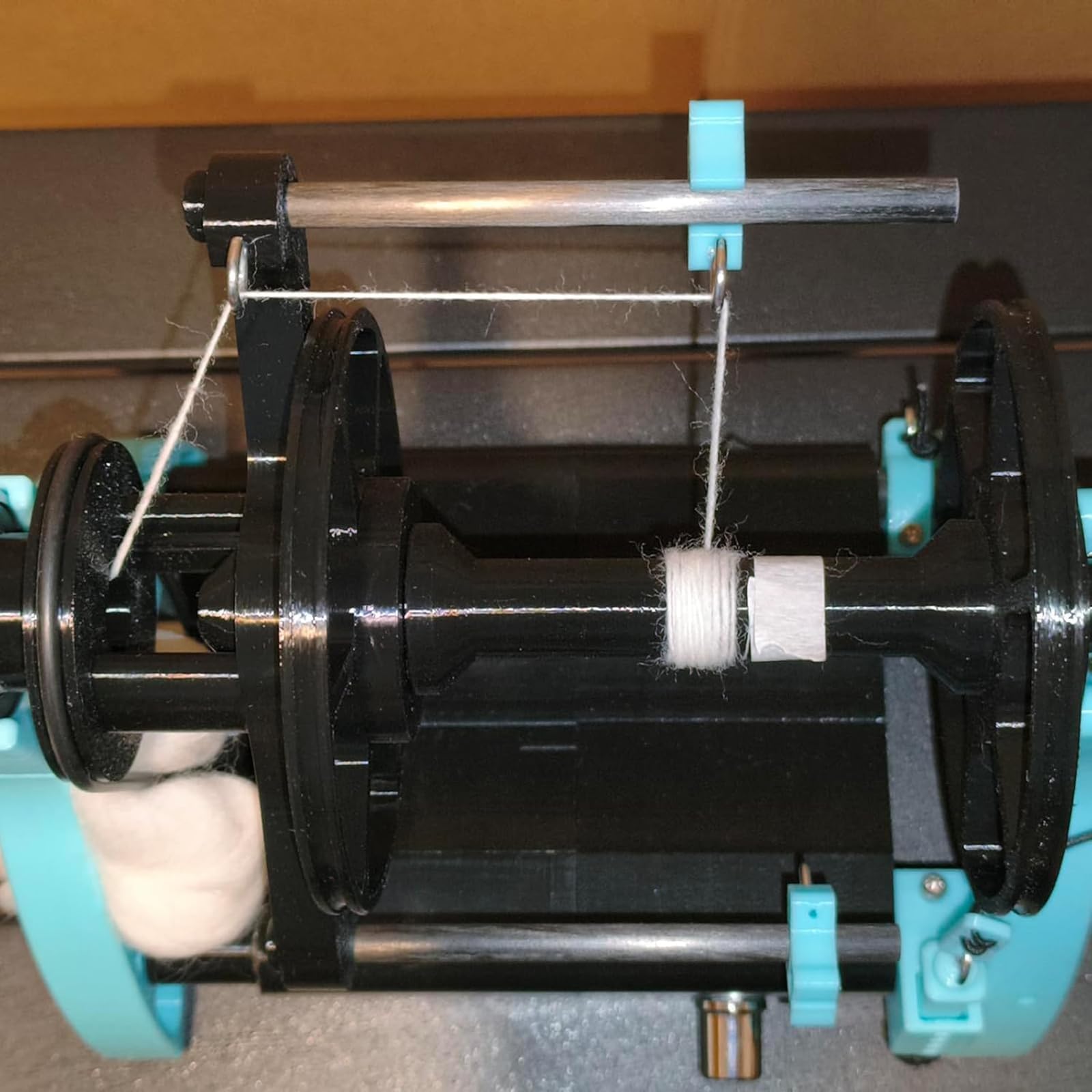 Kit ruota rotante elettrica, macchina per filatura in fibra compatta con velocità regolabile, marcia avanti e indietro per lana, filato e fibre varie