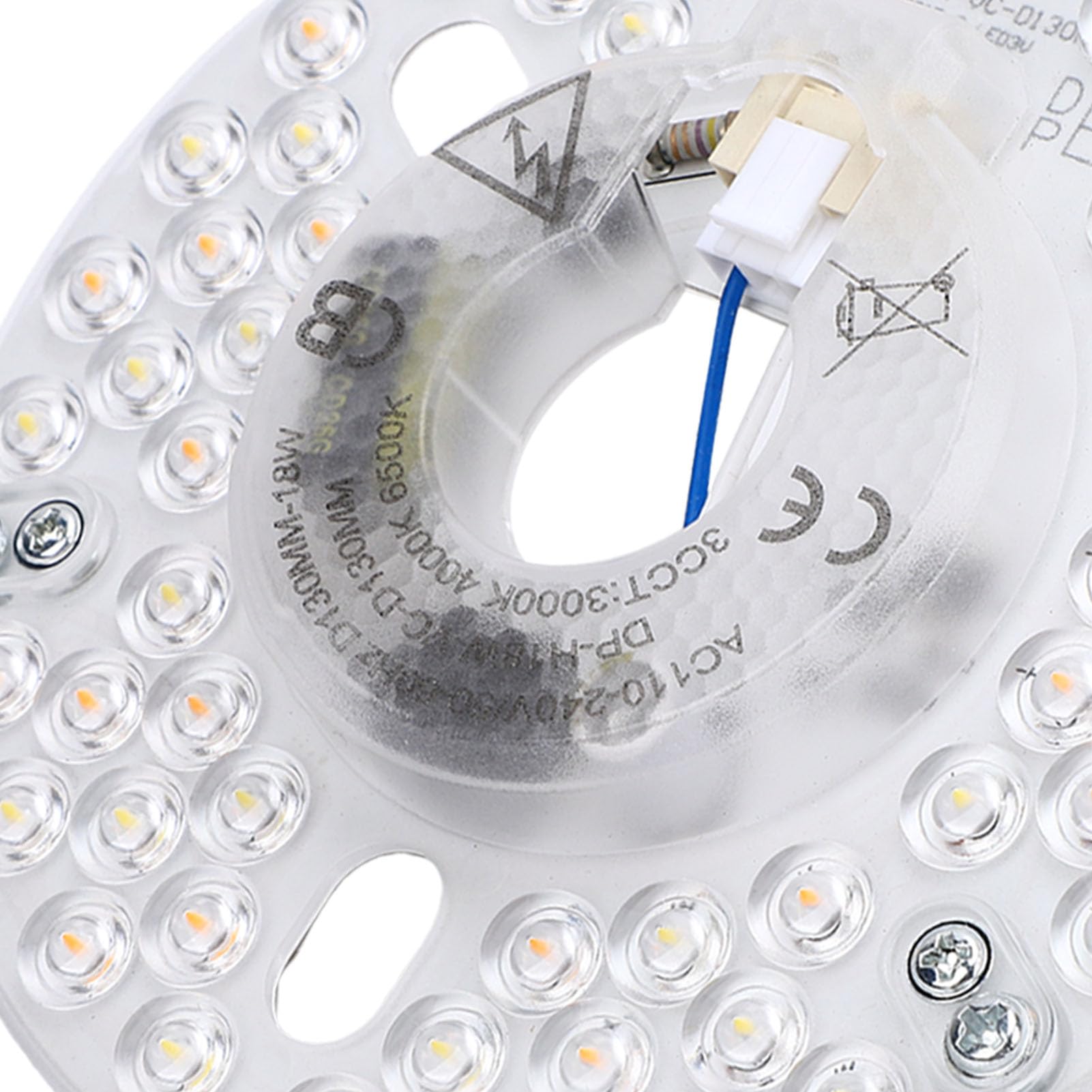 Panel Zamienny Wentylatora Sufitowego LED 18W 3CCT 3000K 4000K 6500K z Pamięcią Aluminiowa Podstawa do Lamp Sufitowych