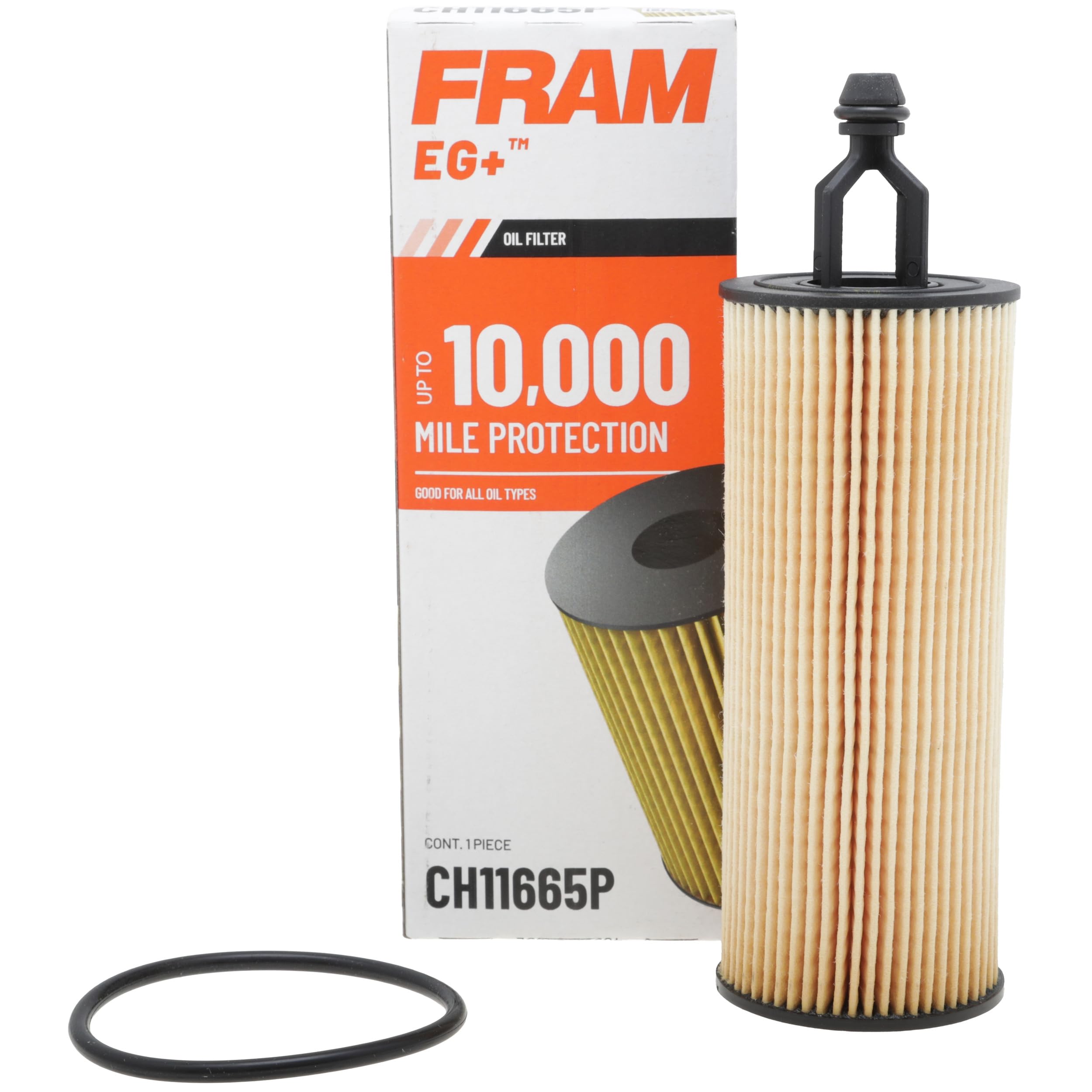 FRAM EG+ CH11665P 10K Mile Change Automotive Replacement Interval Cartridge Engine Oil Filter for Select Vehicle Model Years, Vehicle Engine Protection Oil Filter for Everyday Drivers