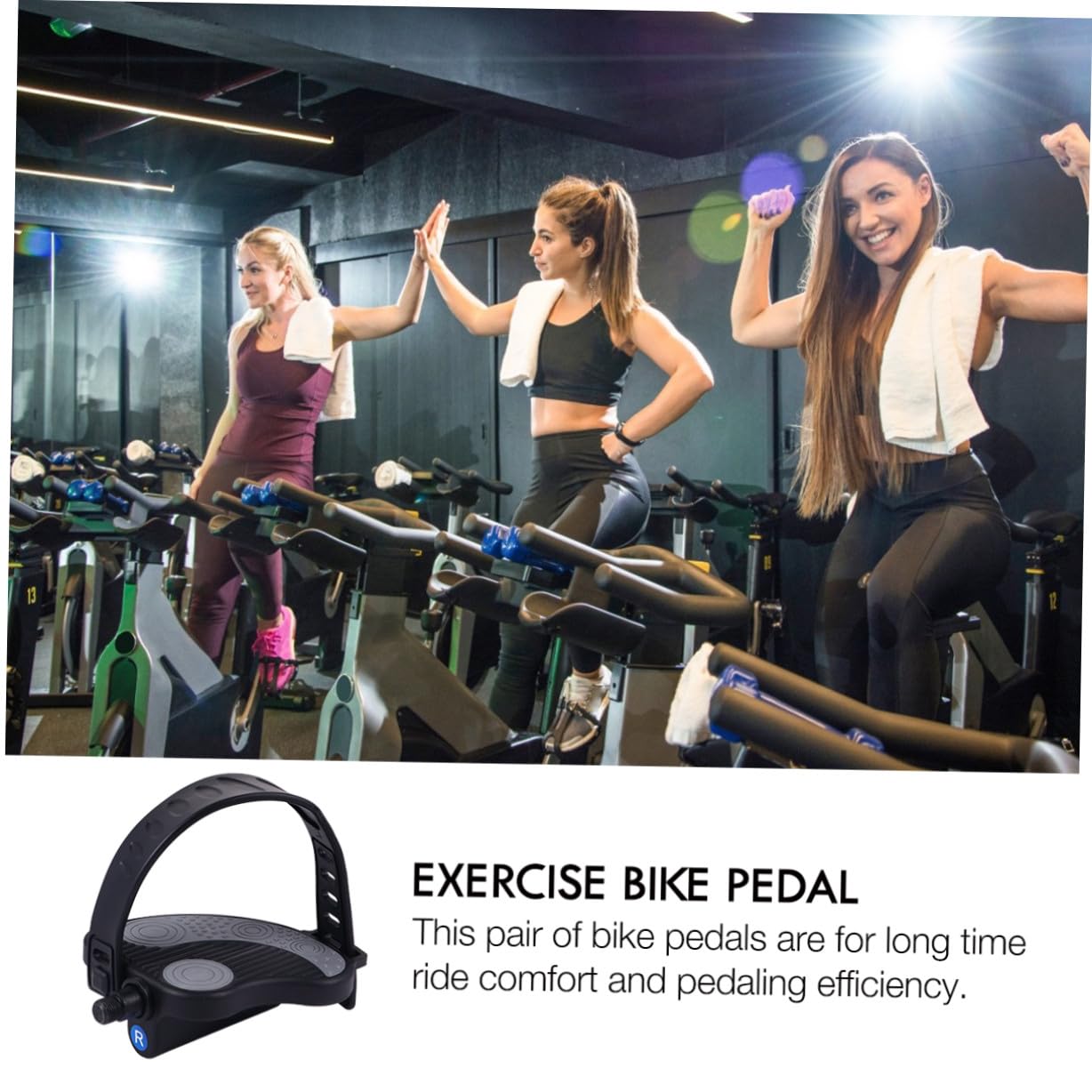 Yardenfun Pedales para Bicicleta con Correa y Diseño Antideslizante para Bicicleta Estática Montaña y Carretera Base para Mayor Comodidad y Seguridad