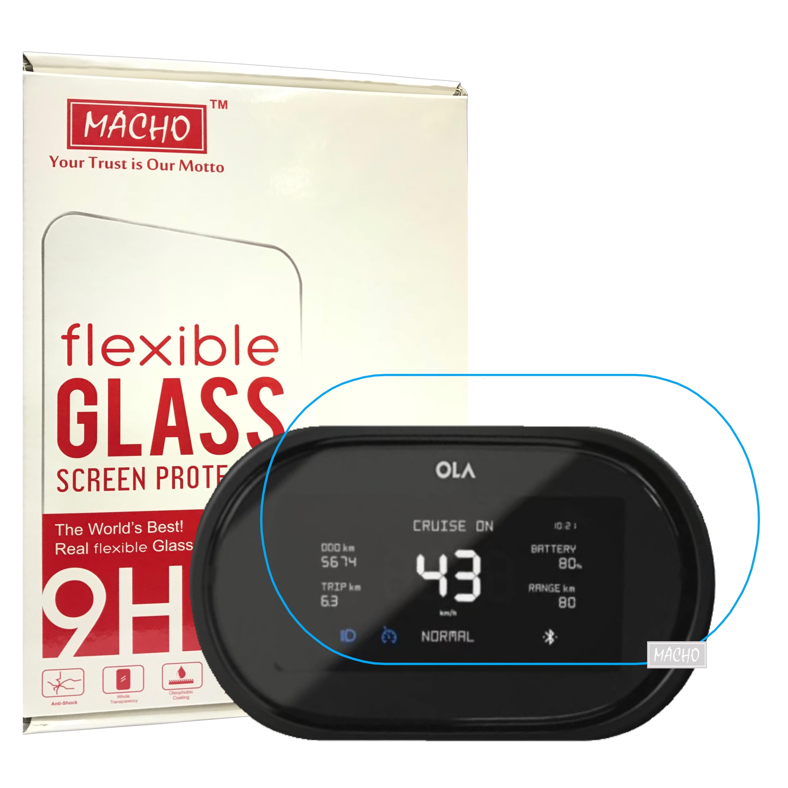 Macho 9H Unbreakable Screen Guard For Electric Scooter Ola S1x / Ola S1x Plus Digital Instrument Console Screen Protector [Not Tempered Glass] (B0CW7XCFH4) Amazon Price History, Amazon Price Tracker