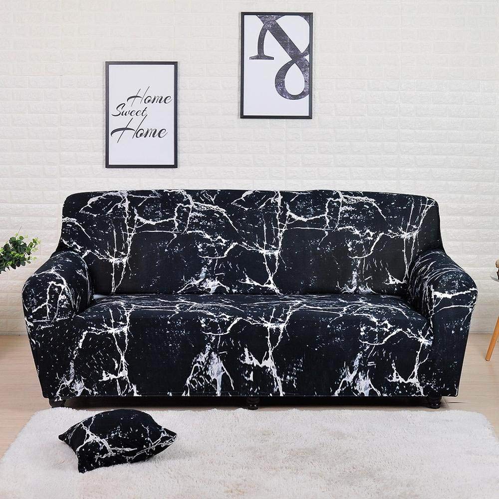 Housse de canapé antidérapante et extensible pour protéger un fauteuil salon