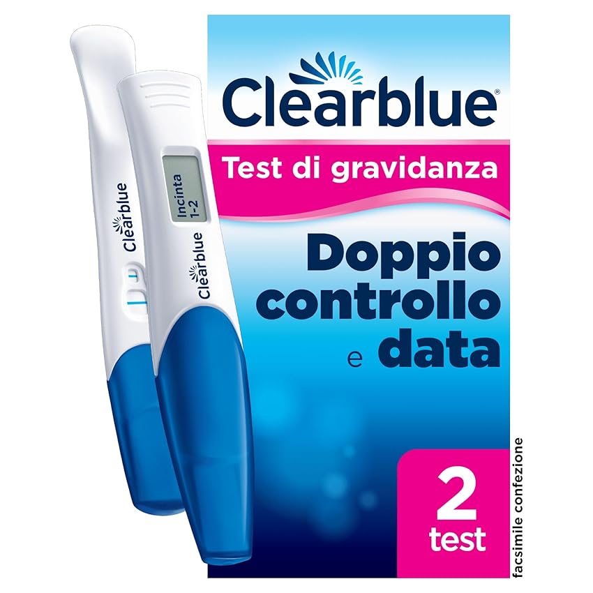 Immagine del prodotto Clearblue Test di gravidanza Rilevazione Precoce Confezione combinata doppio controllo e data, 2 test (1 digitale, 1 visuale)