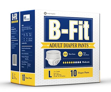 Bfit Adult Diaper Pants, Large (10 Counts)
