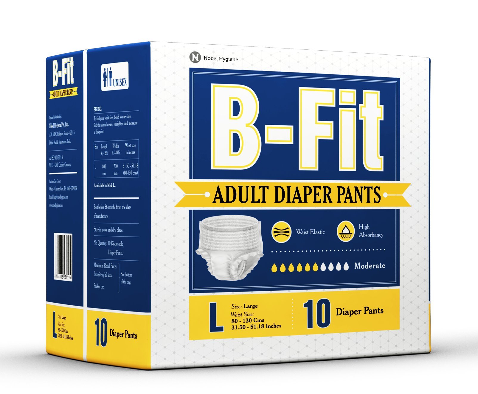 B.Fit Adult Diaper Pants Large (10 Counts) (Large) (B078YTTGST) Amazon Price History, Amazon Price Tracker