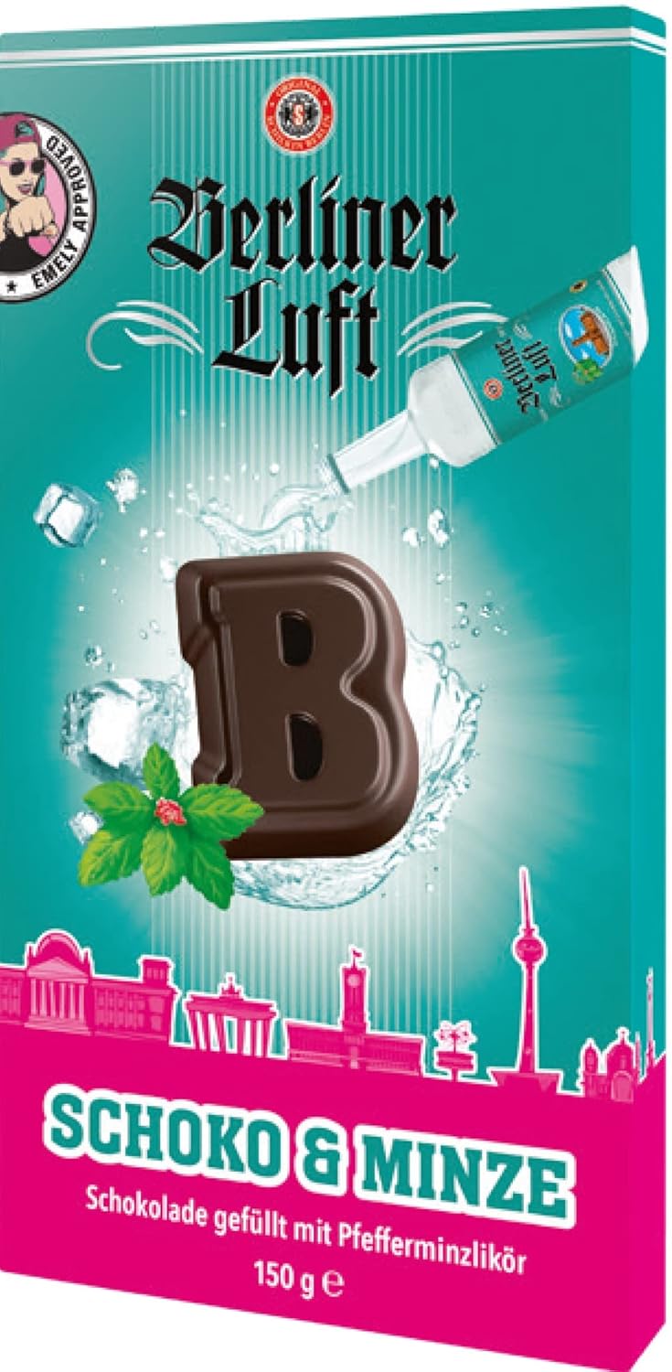 Piasten Berliner Luft Schoko und Minze Alkoholpralinen 150g Schokolade ...