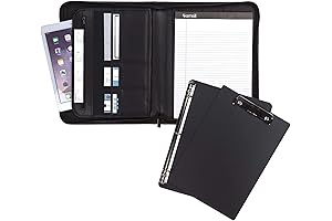Samsill Professional Padfolio with Removable 3 Ring Clipboard