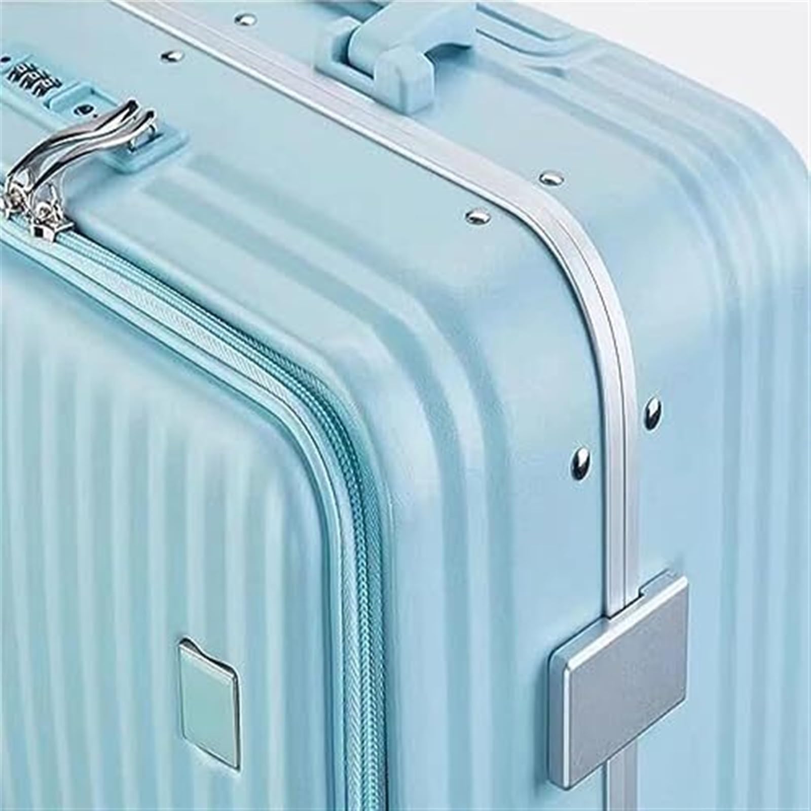 Walizka Podróżna Odporna Na Bagaż, Twarda Aluminiowa Rama, Walizka Z Zamkiem Zabezpieczającym Bagaż Walizka Kabinowa (Color : White, Size : 20in)