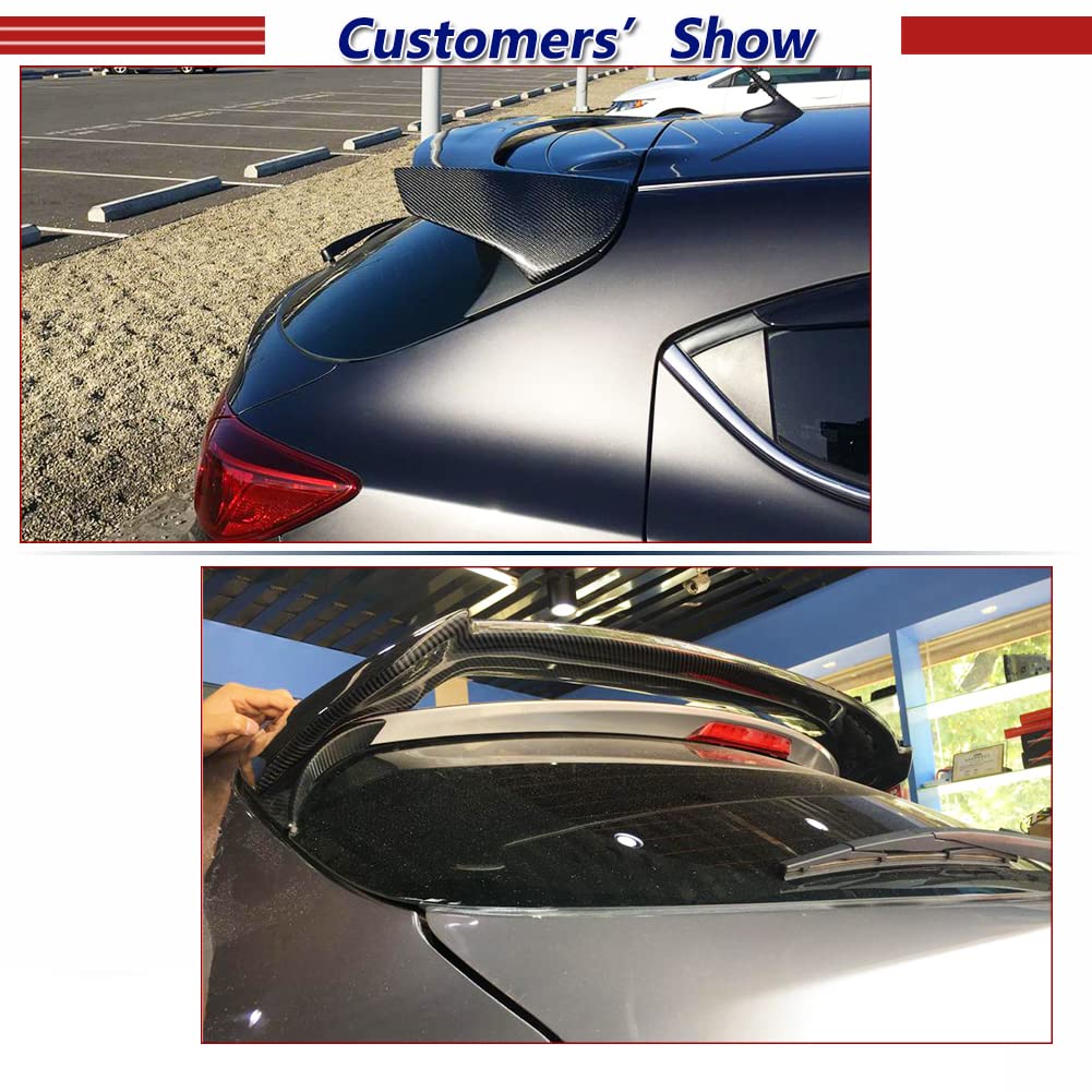 マツダ スポイラー マツダ 3 アクセラハッチバック 2014 - 2019Black FRP Amazon | アクセラ カーボンファイバー ルーフスポイラー マツダ 3