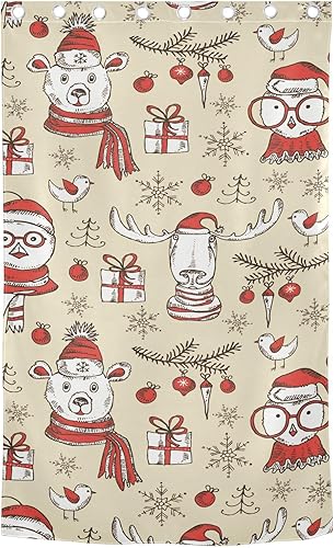 Miniatura 2 de Cortinas opacas con diseño de alce de Feliz Navidad para dormitorio, 84 pulgadas de largo, cortinas de puerta para tratamiento de ventanas, cortinas