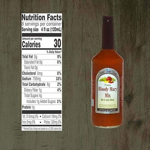 Miniatura 3 de Forest Floor Foods Bloody Mary Mix Receta picante y picante, 32 onzas