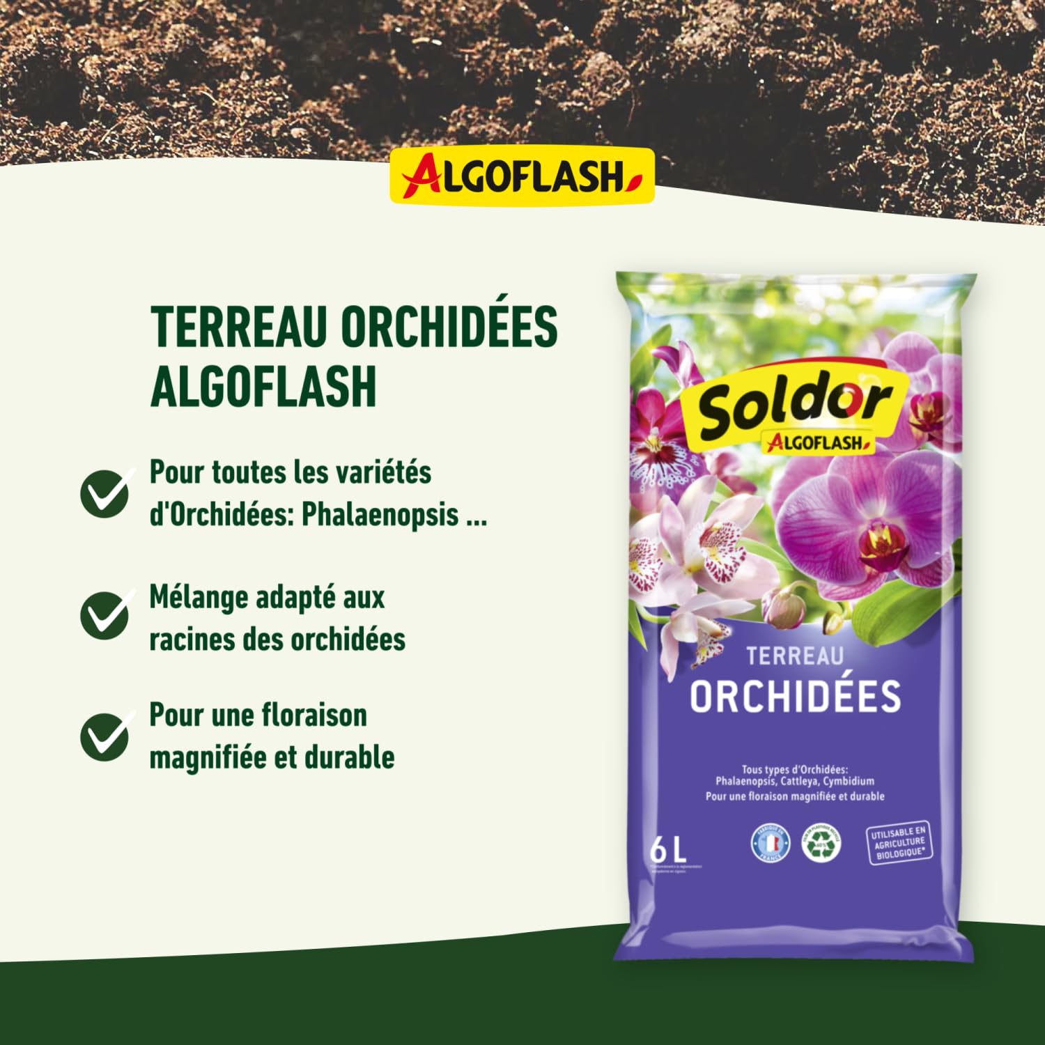 Algoflash Orchideenerde, transparent