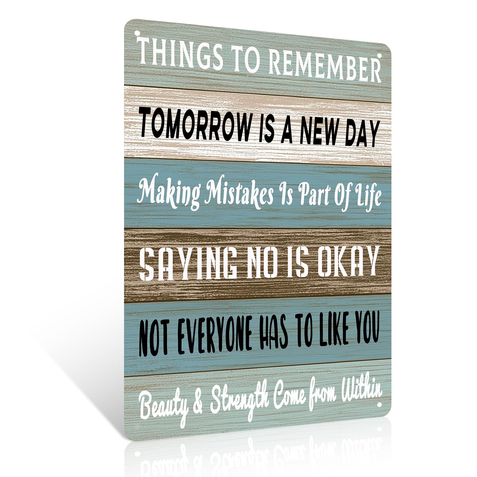 Ulord Inspirational Positive Quotes Wooden Things To Remember Metal Signs 8X12 Inches Motivational Wall Art
