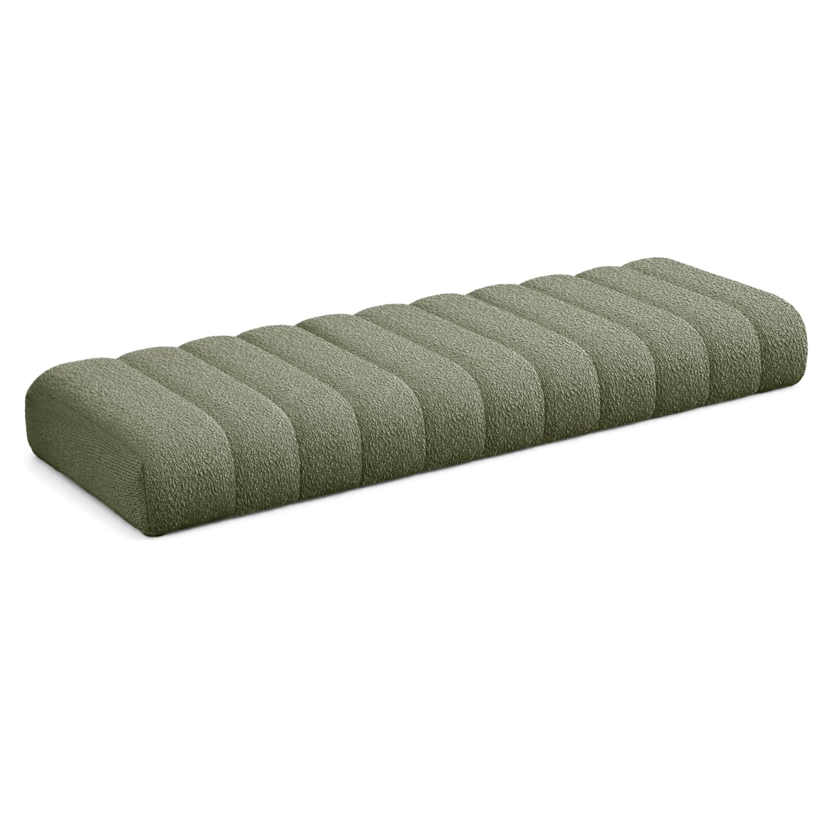 RZYW Coussin de Banc 100x40 120x40 120x45 150x40, 5,5 cm Épais, Lavable Déhoussable Antidérapant, Coussin pour Banc Intérieur Extérieur, Salon Jardin Banquette Balancelle 3 Places,Dark Green,40X120CM