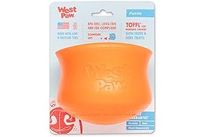 West Paw Zogoflex Toppl Treat Dispensing Dog Toy Puzzle: Interactive Fun for Moderate Chewers