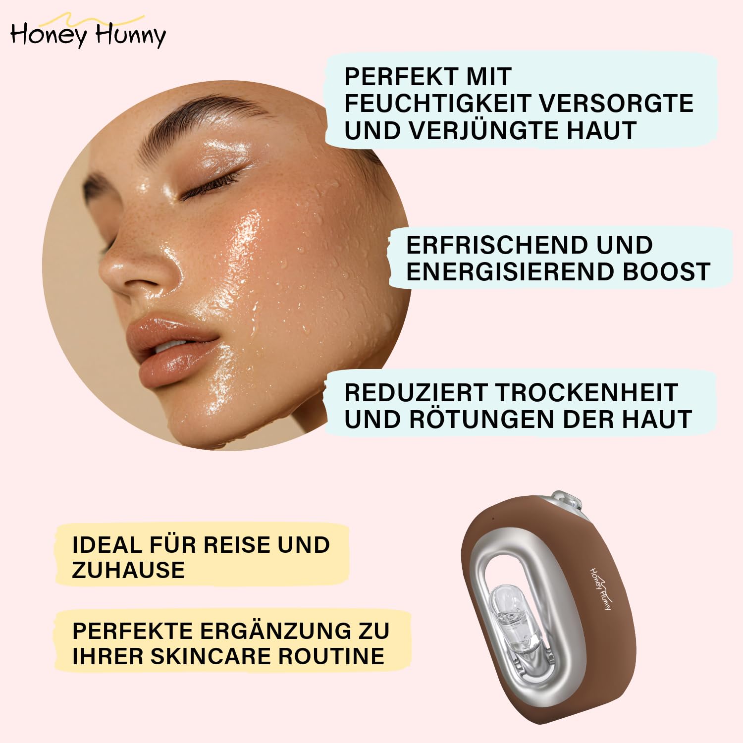 Gesichtsdampfer Porenreiniger Gesicht AURA - Gesichtssauna Erfrischend Dampfgerät Feuchtigkeitsspendend - Steamer Vaporizer Mist - Facial Moisturizing Glow Up Spa