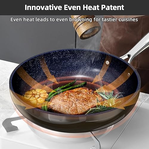 Miniatura 9 de Nuwave Lux - Juego de utensilios de cocina ligeros forjados de 13 piezas, sin PFAS, revestimiento de cerámica saludable G10 Duralon, ultra