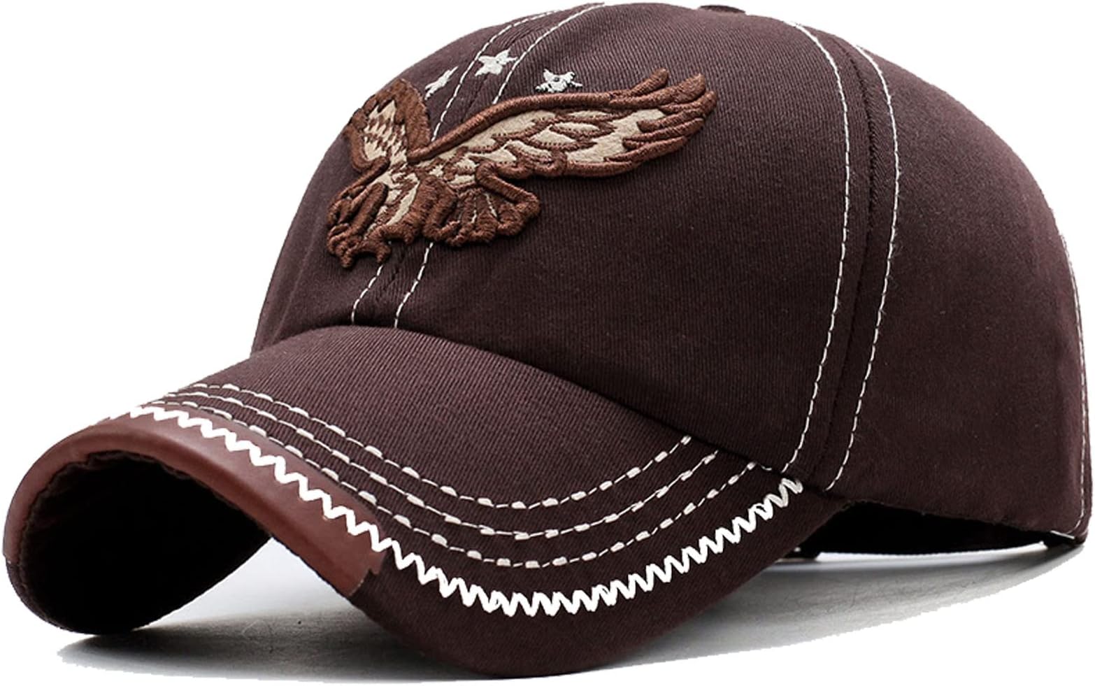 EnwokranBaseball Cap Embroidered Eagle for Men, Unisex Adjustable Causal Motor Hat Fahion Coton Trucker Hat, Hip Hop Dad Hat