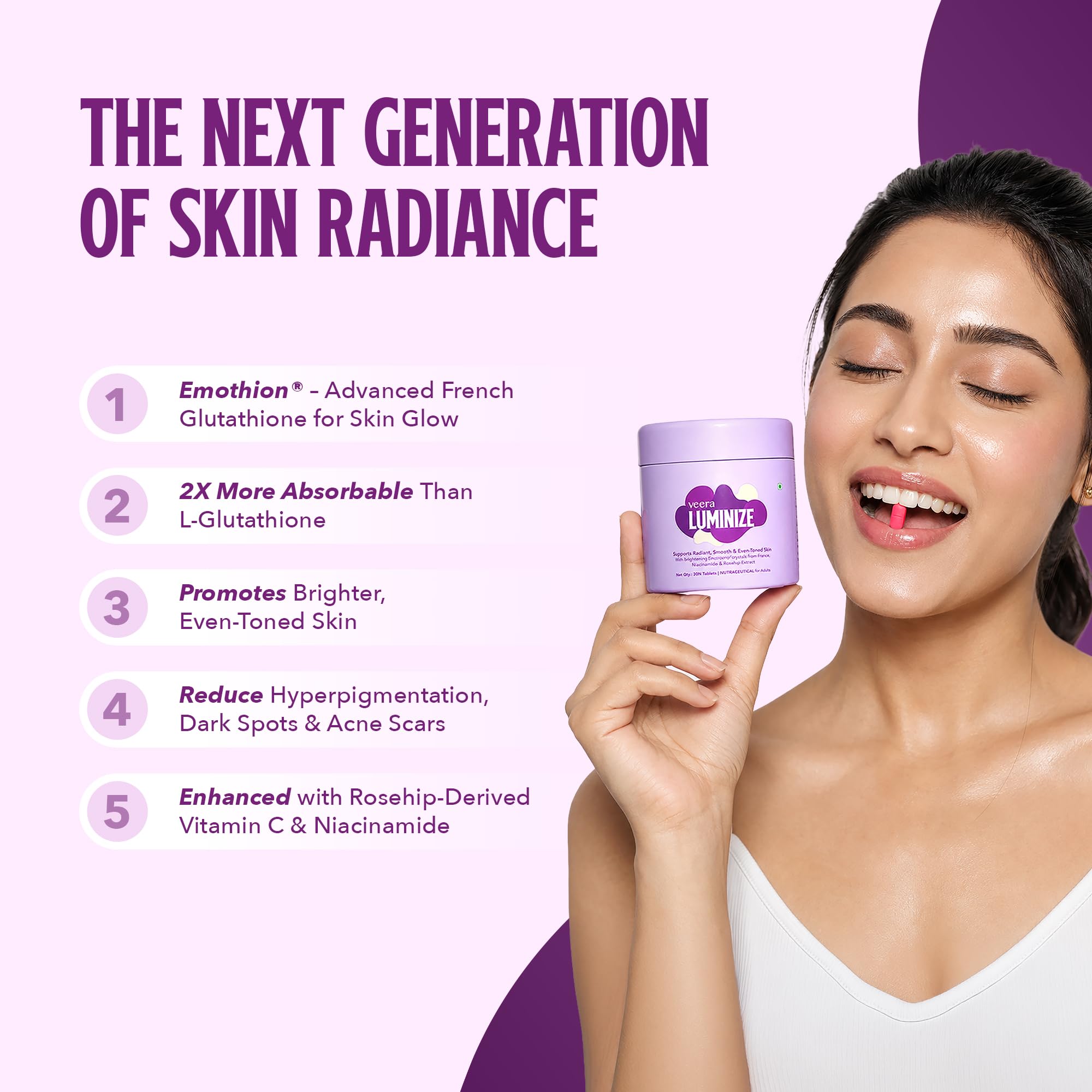 Veera Health Luminize Skin Glow Supplement