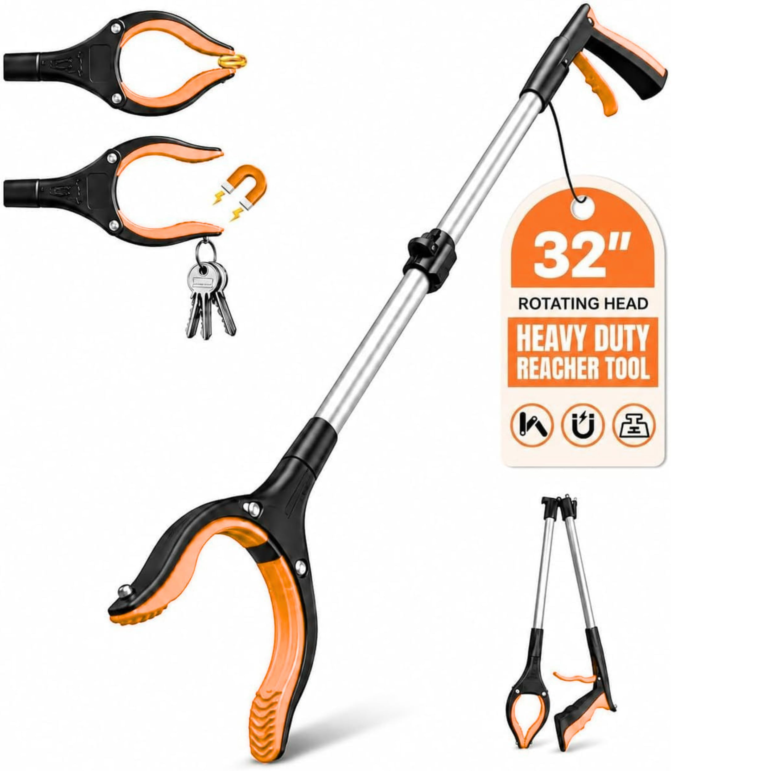Grabber Reacher Tool - Reach High, Lift Easy -1 Grabber Reacher Tool - Reach High, Lift Easy -1