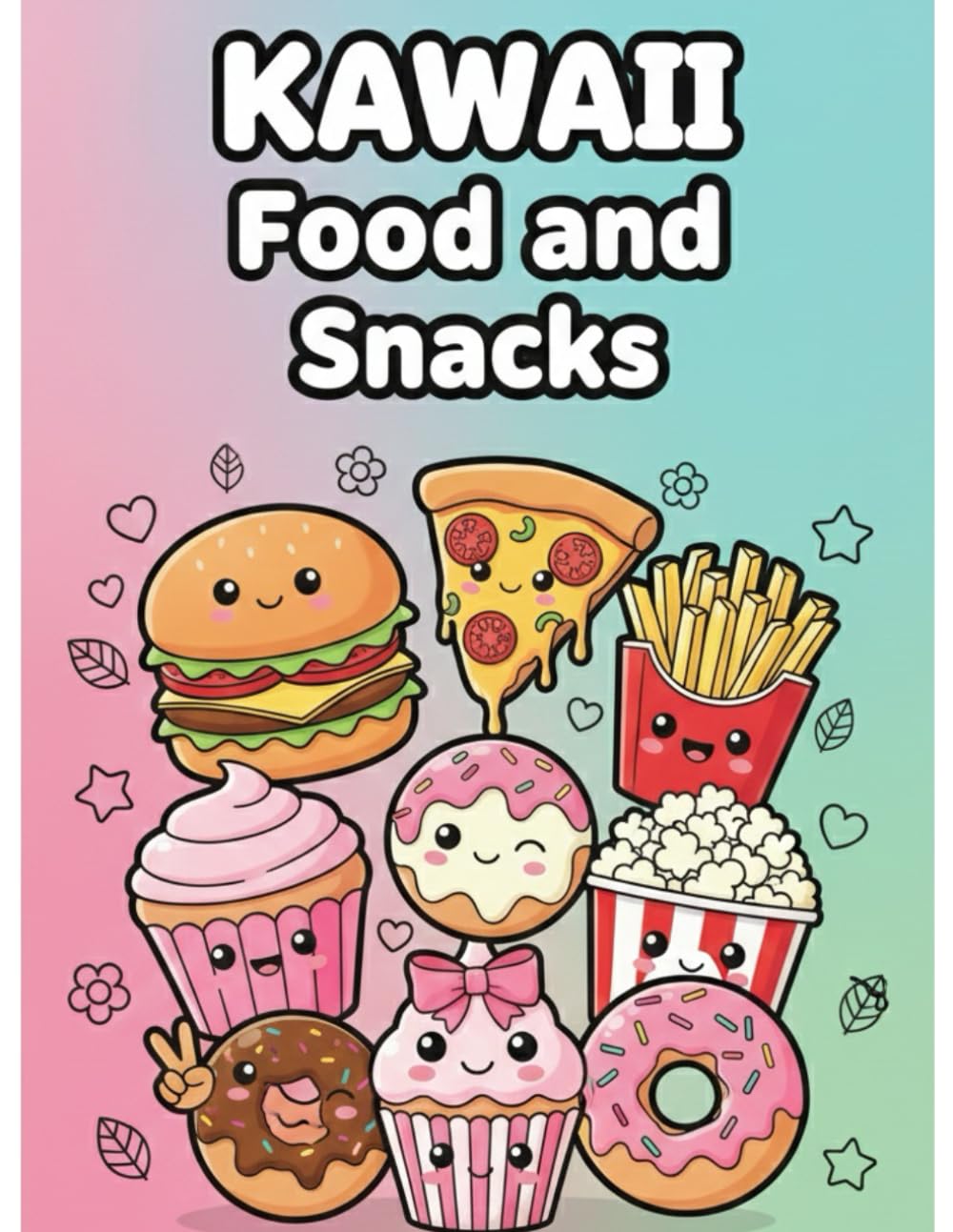 [KAWAII] Food and Snacks Coloring Book: Bold and Easy Designs for Kids: Perfect for ages 2-4 and 3-5! Easy-to-color thick lines and lots of cute food ... coloring book. (KAWAII Coloring Book)