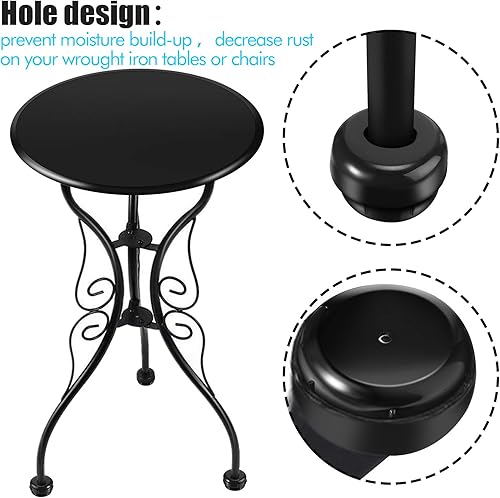 Miniatura 3 de Asientos deslizantes para muebles de patio de 1.5 pulgadas, tapas para muebles de exterior de hierro forjado, fácil de instalar, protectores