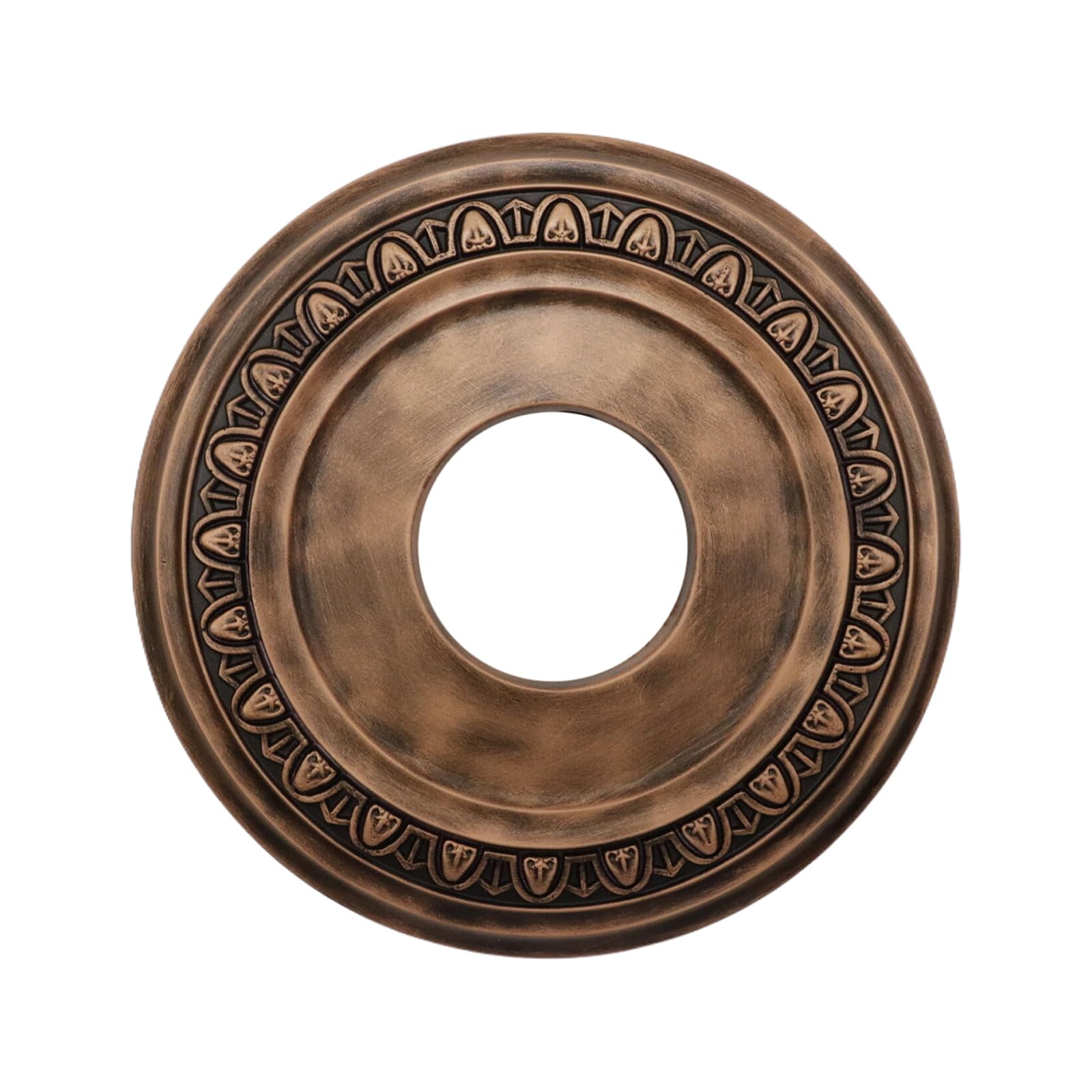 HEVSTIL Ceiling Medallion 12"OD x 3.94"ID PU Ceiling Medallion for Light Fixtures European Style Ceiling Light Decorative Fan Medallion Lighting Ceiling Ring Covers for Chandeliers Home,Bronze