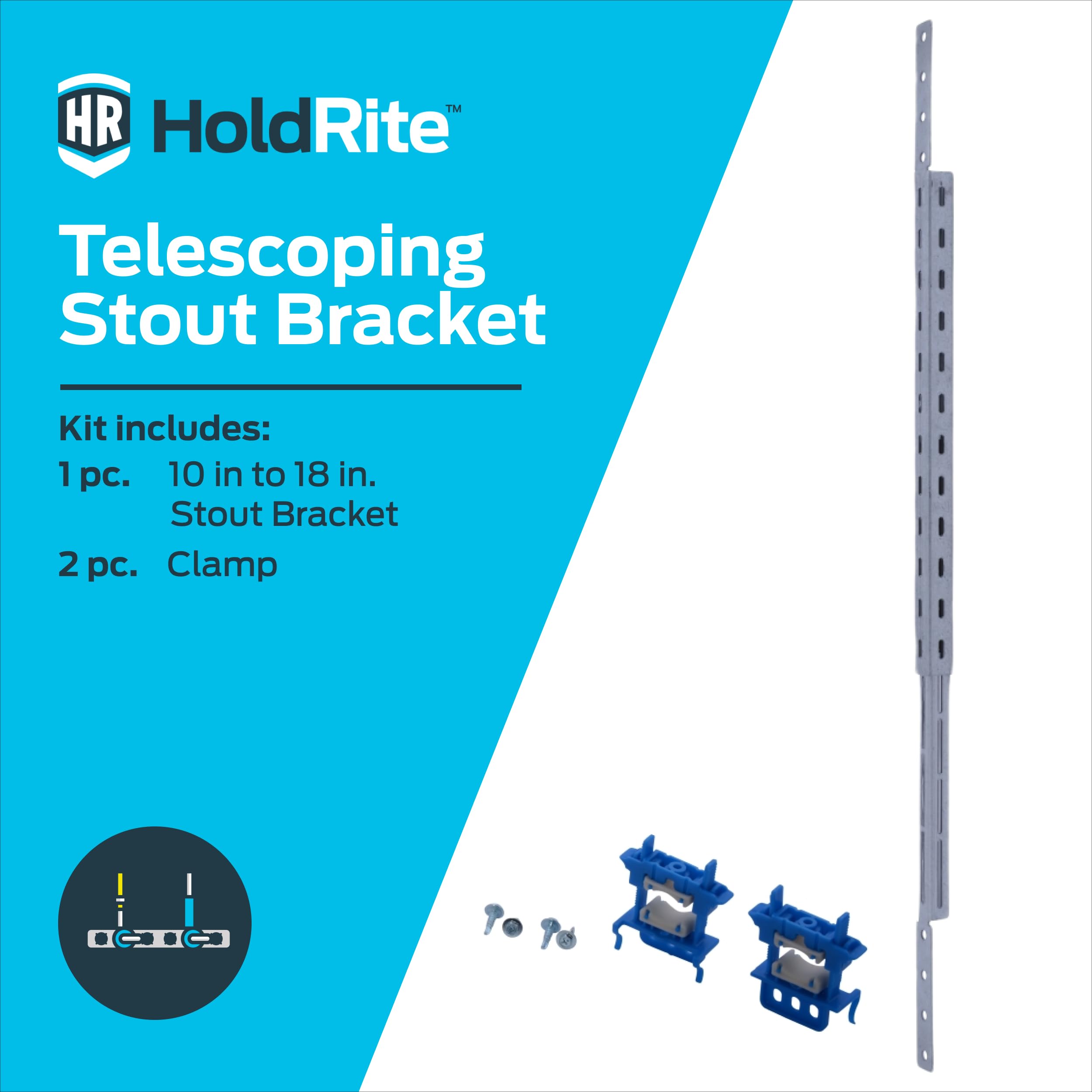 Snapklik.com : HoldRite 10 Inch - 18 Inch Stout Pipe Support Bracket